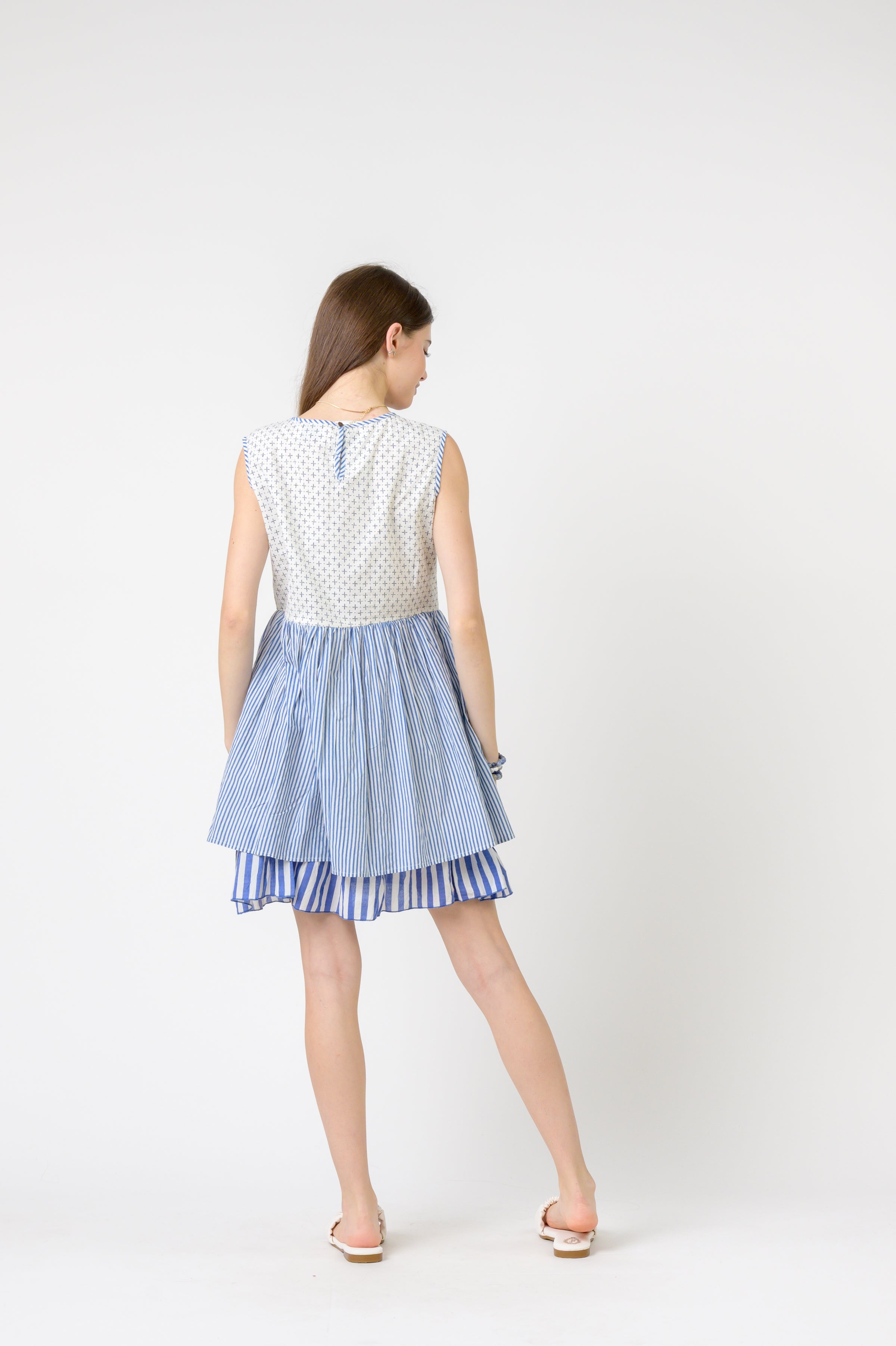 Rhea Dual Pattern Dress