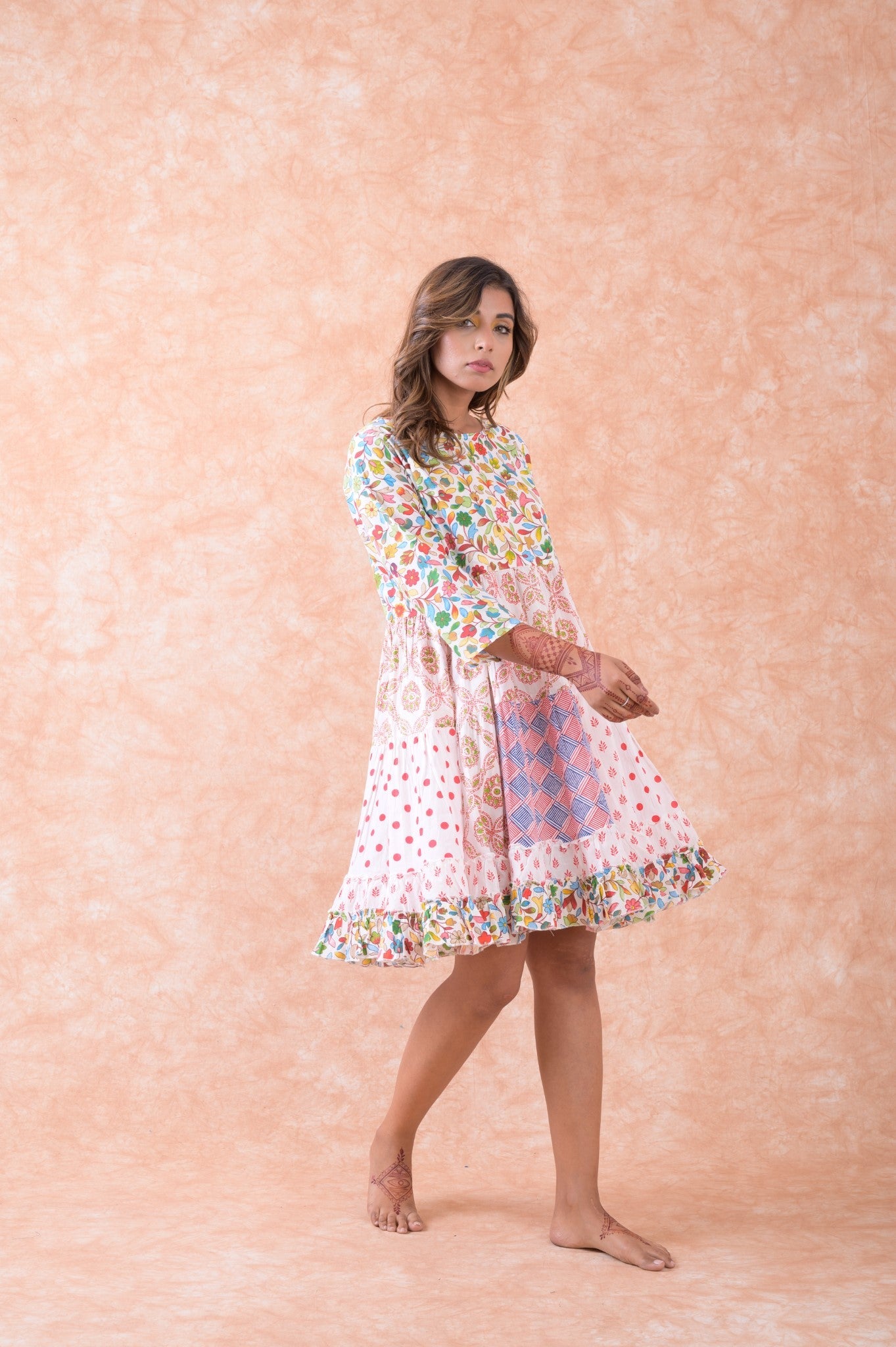 Rhea Multi Pattern Dress Multicolor / Large