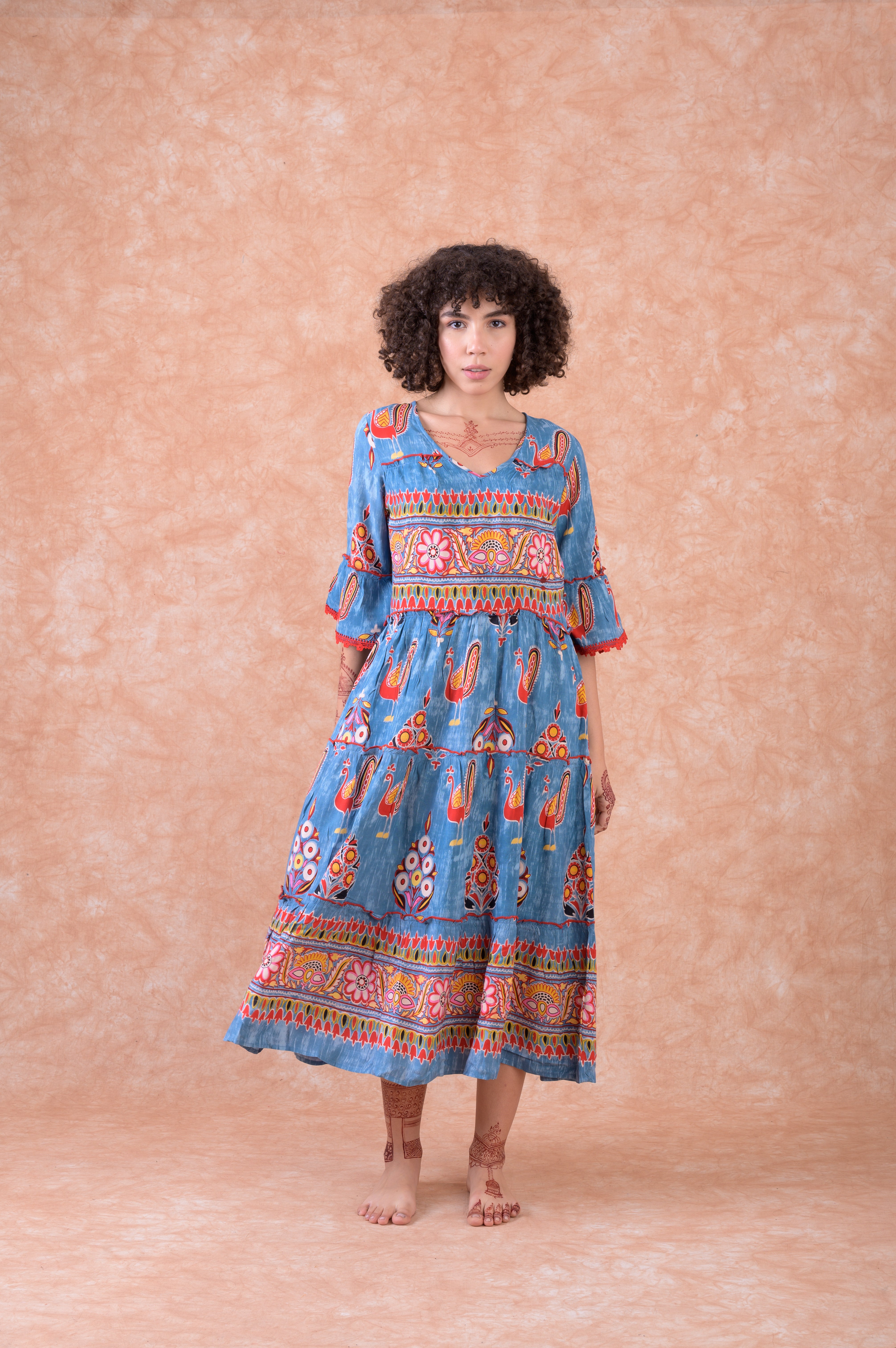 Rhea Avlon Dress Top Denim Blue / Small/Medium