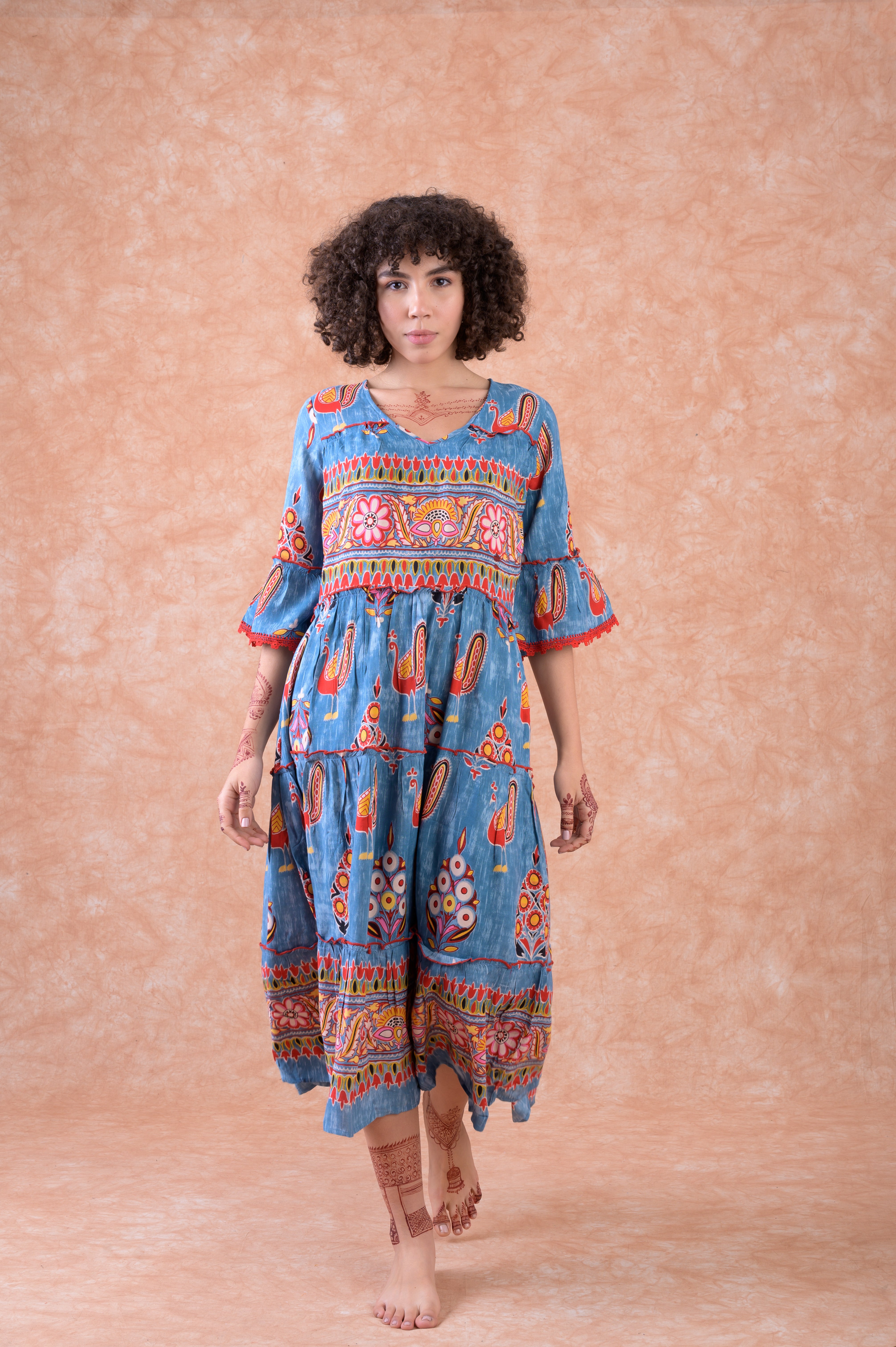 Rhea Avlon Dress Top Denim Blue / Small/Medium
