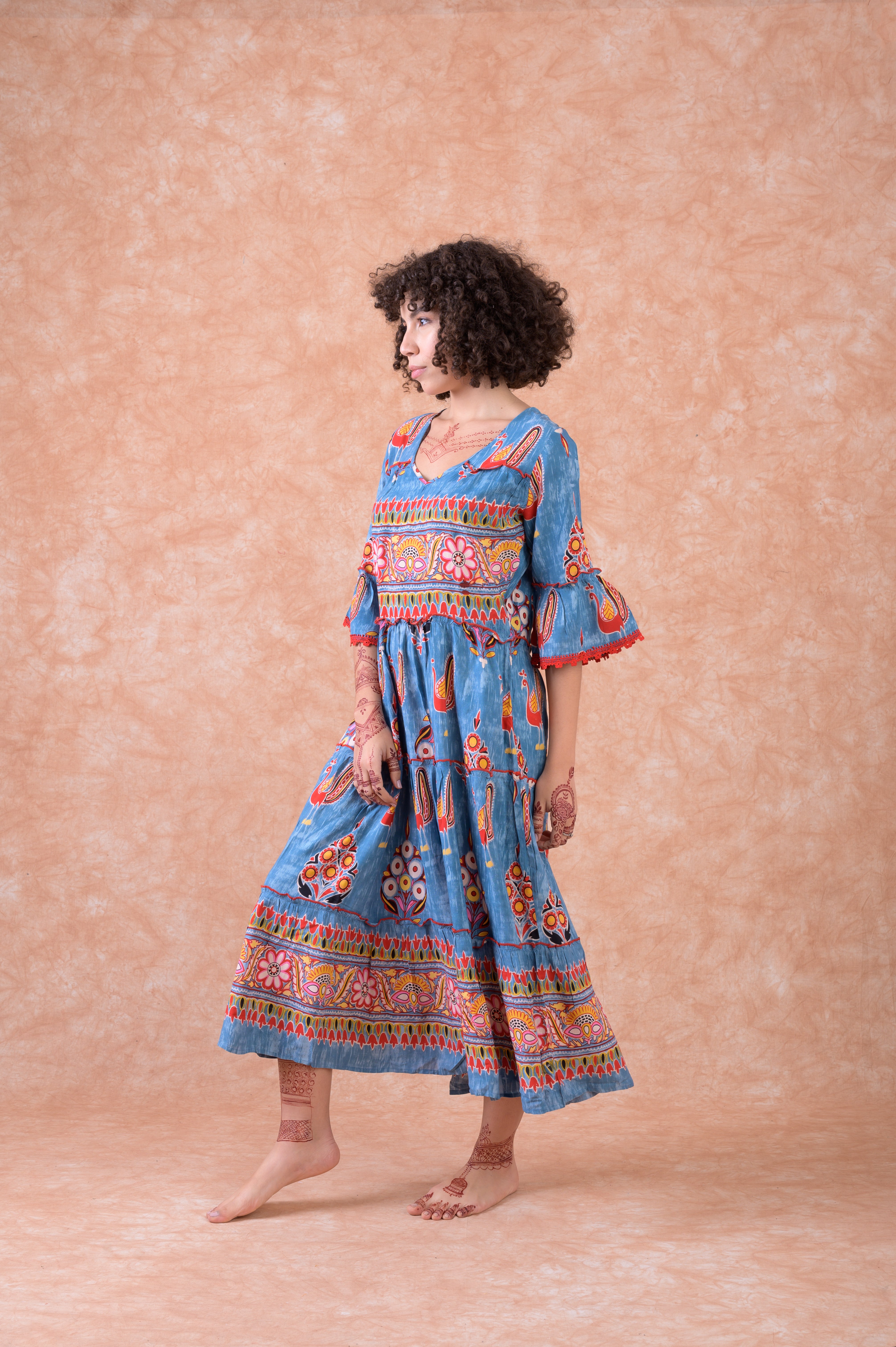 Rhea Avlon Dress Top Denim Blue / Large/Xlarge