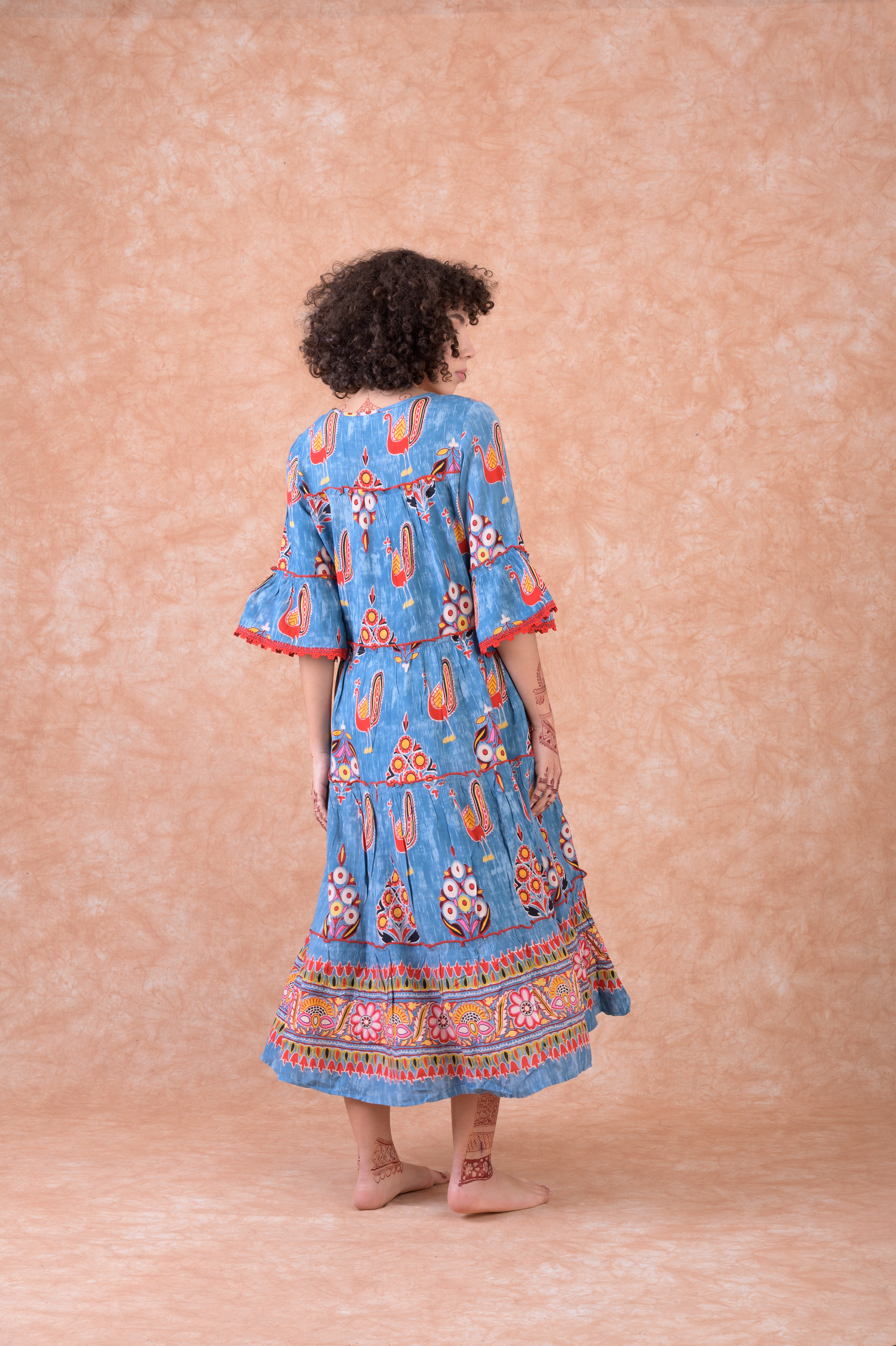 Rhea Avlon Dress Top Denim Blue / Large/Xlarge