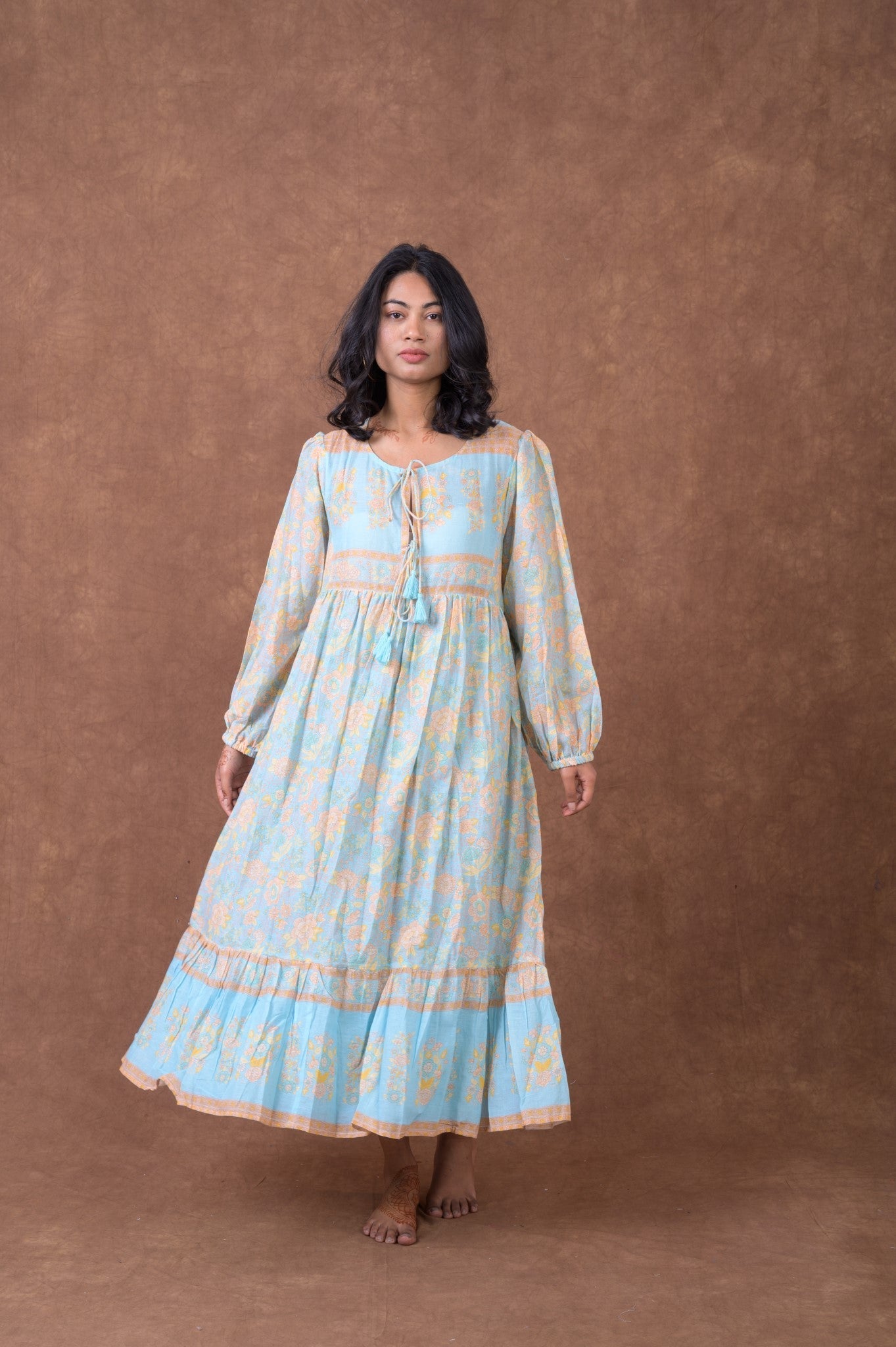 Rhea Cotton Print Dress Multicolor / S/M