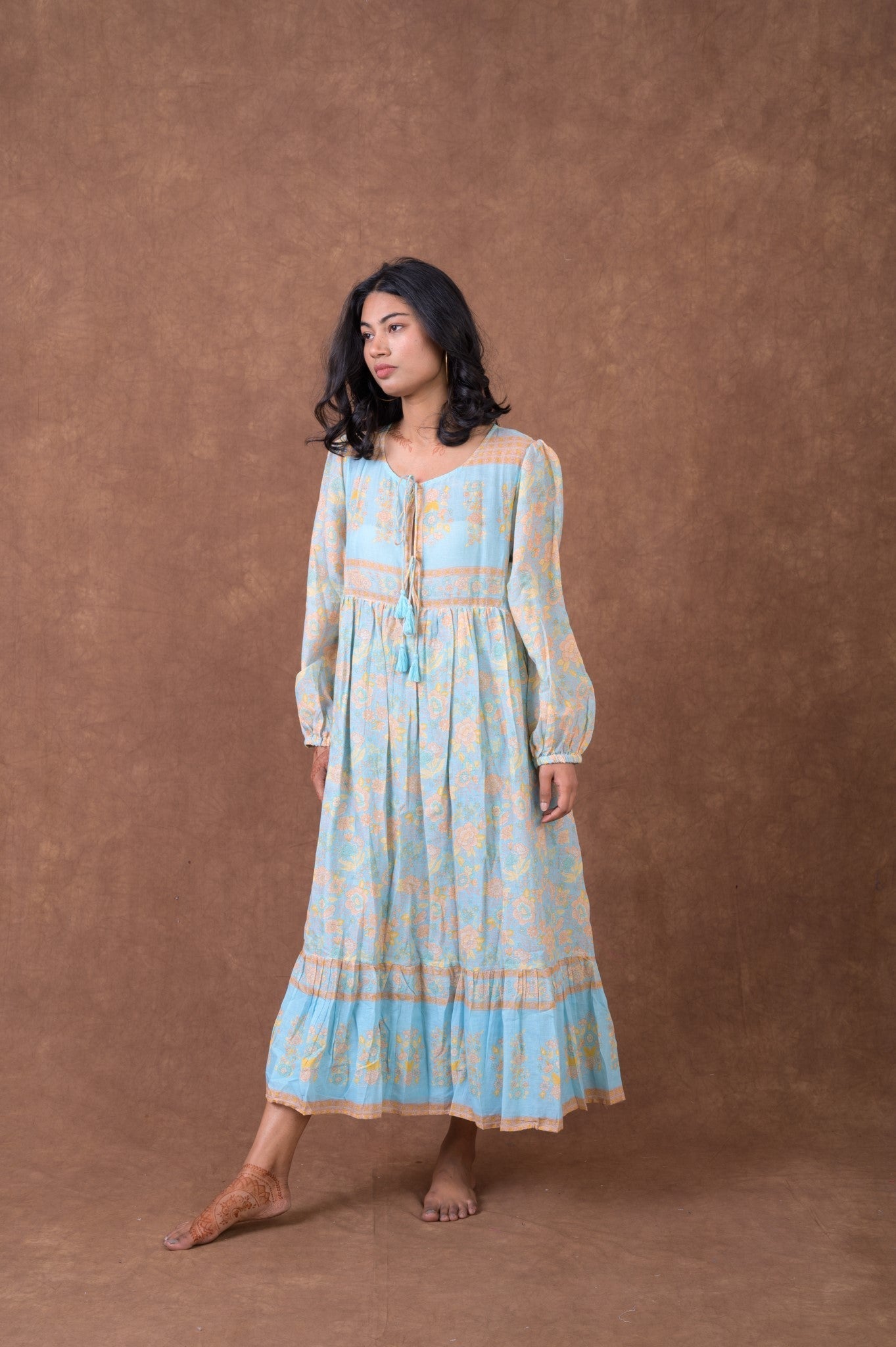 Rhea Cotton Print Dress Multicolor / S/M