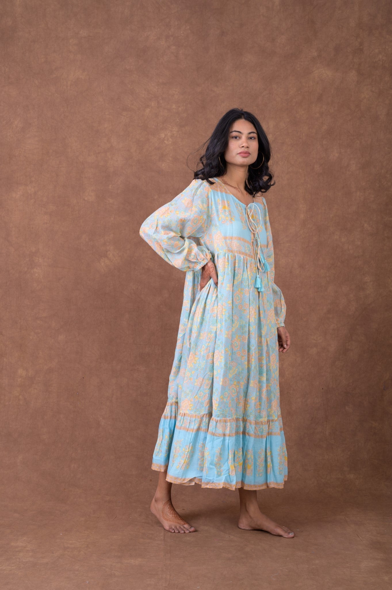 Rhea Cotton Print Dress Multicolor / L/X