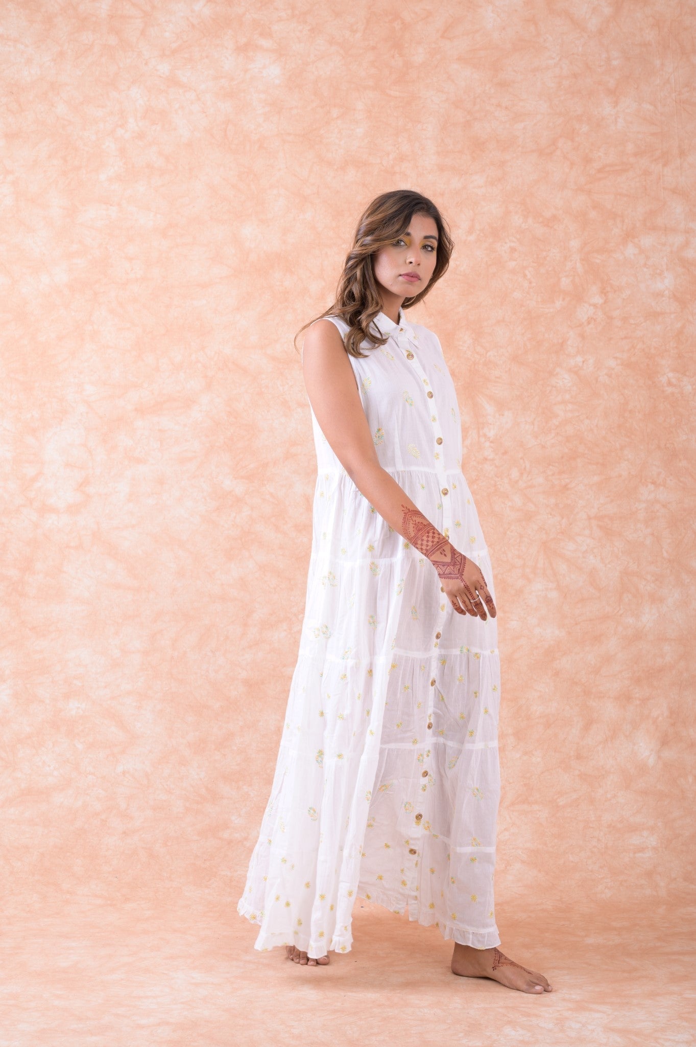 Rhea Cotton Dress White / S/M
