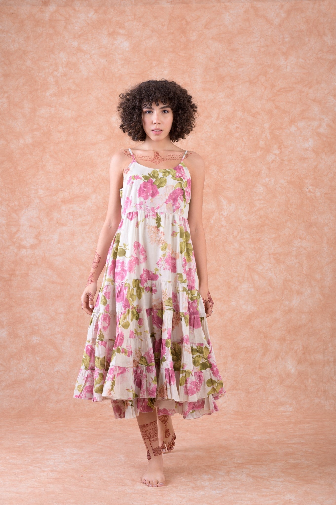 Rhea Spaghetti Strap Dress White / Large