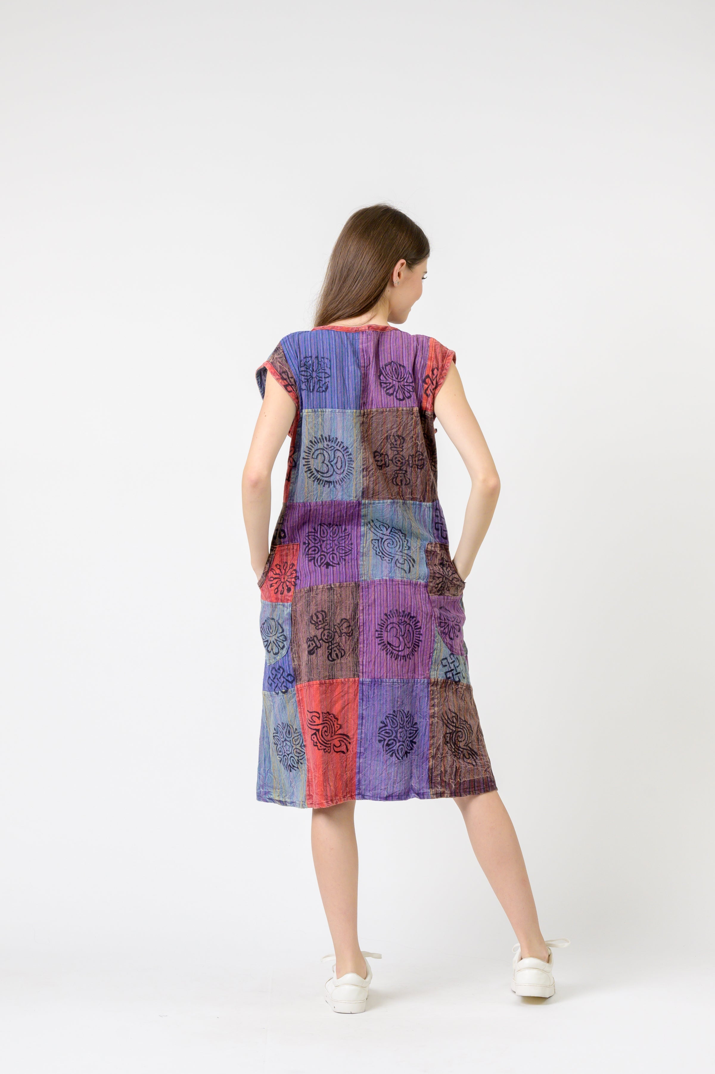 Rhea Half-Button Midi Dress (Assorted)