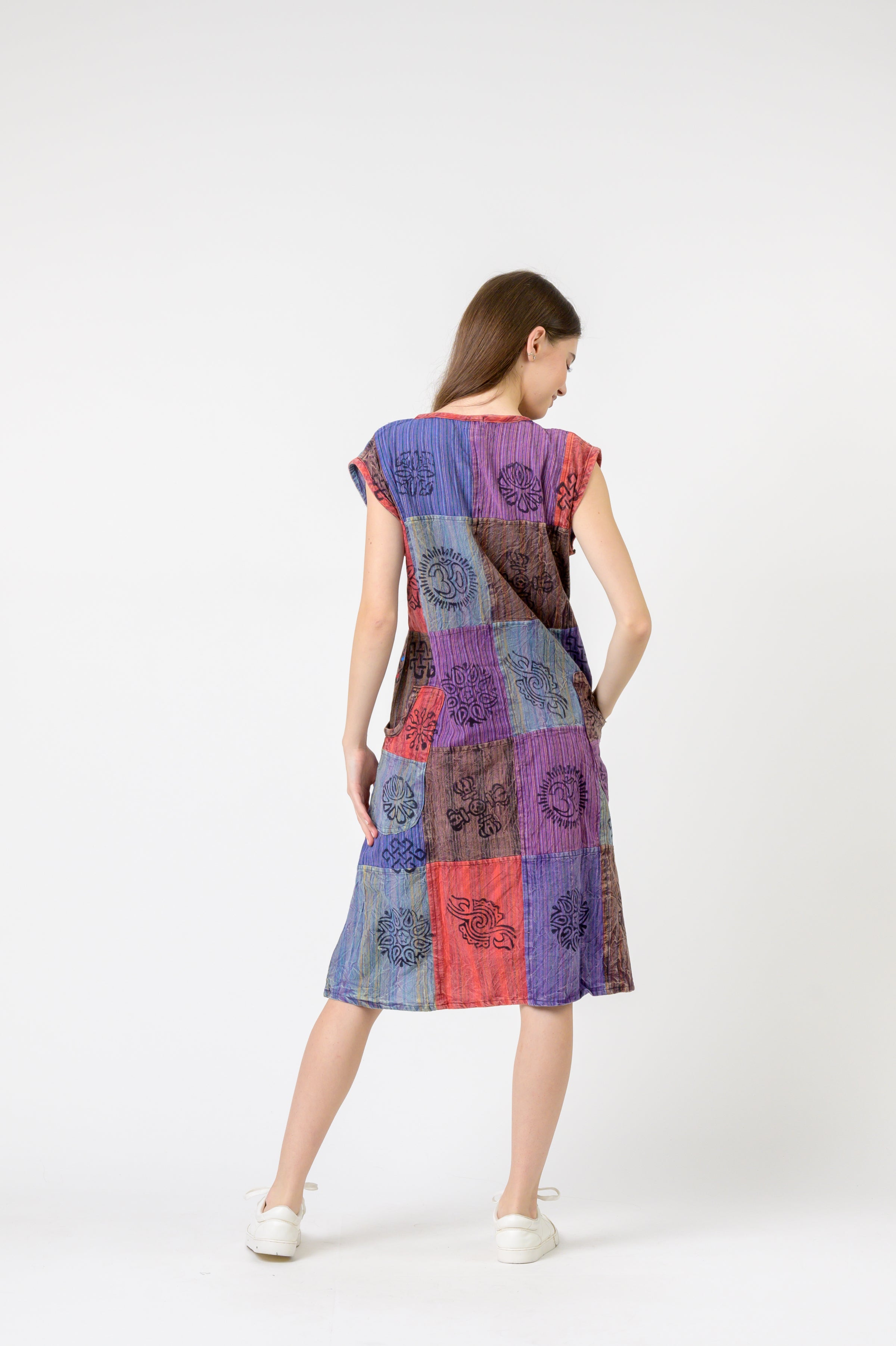 Rhea Half-Button Midi Dress