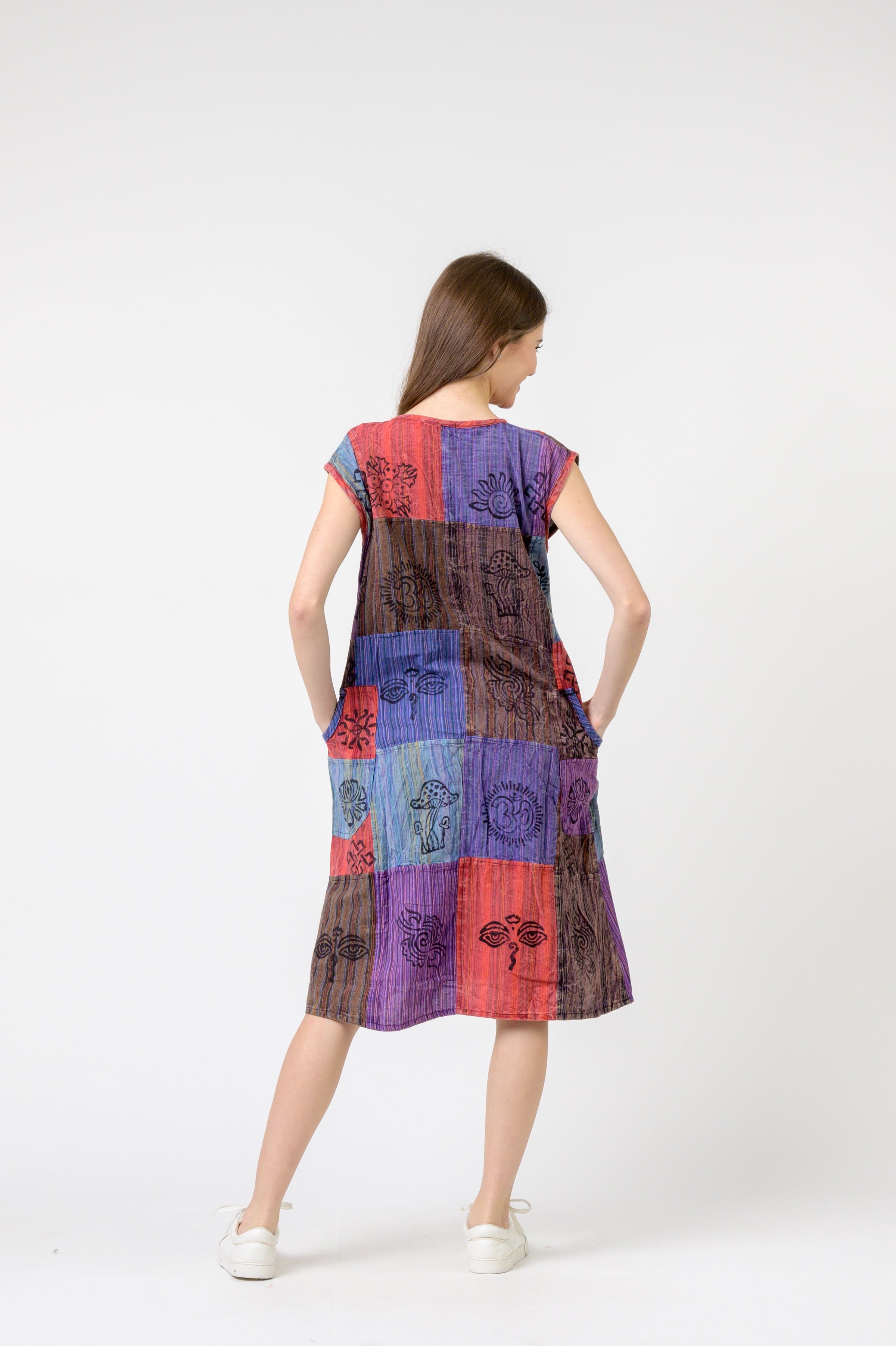 Rhea Half-Button Midi Dress