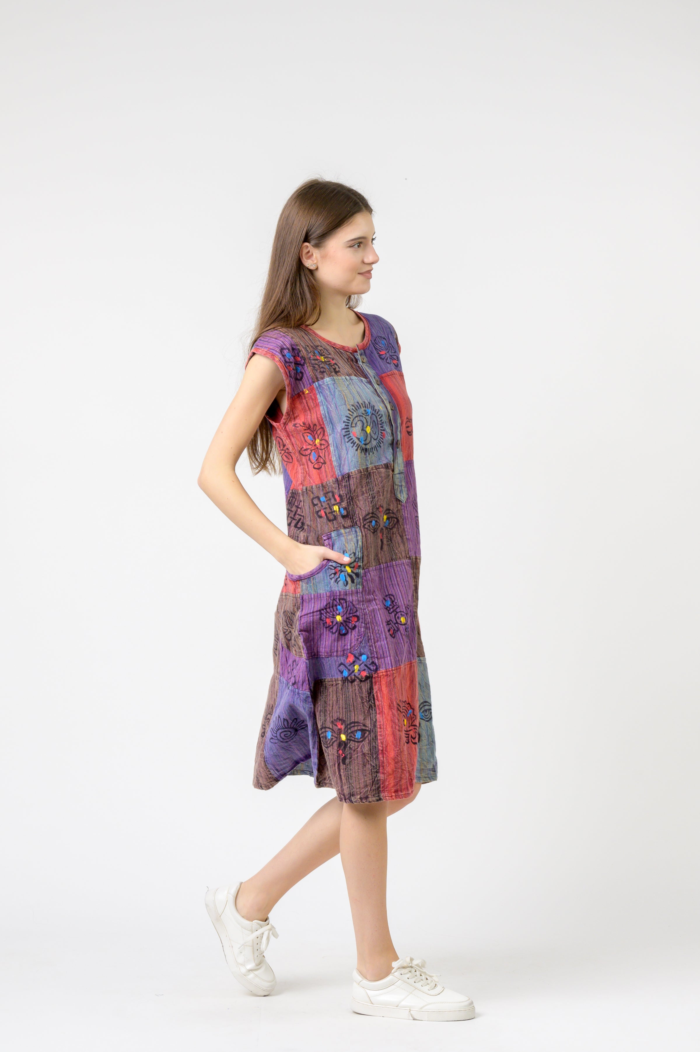 Rhea Button-Down Midi Dress (Assorted)
