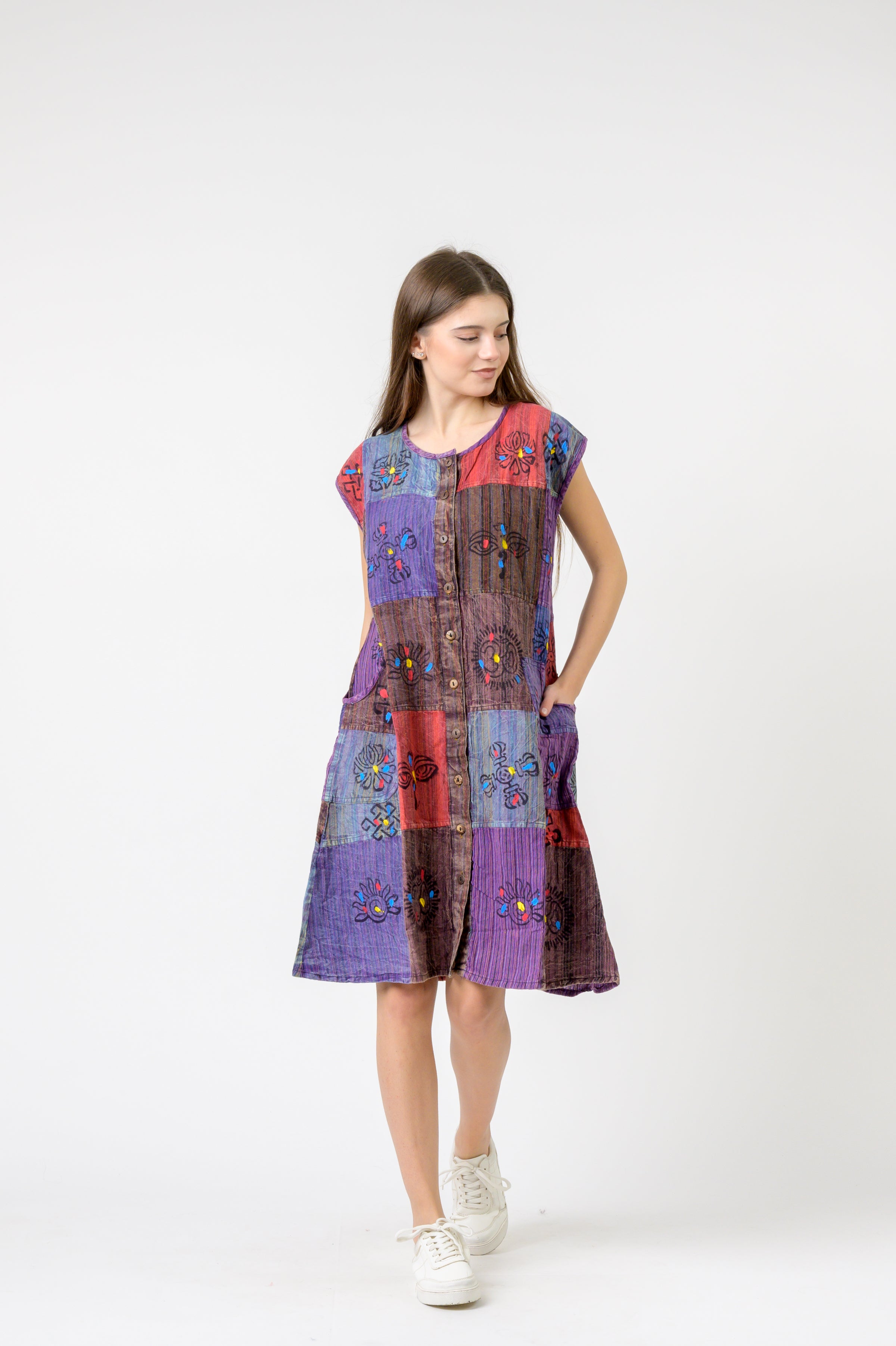 Rhea Button-Down Midi Dress