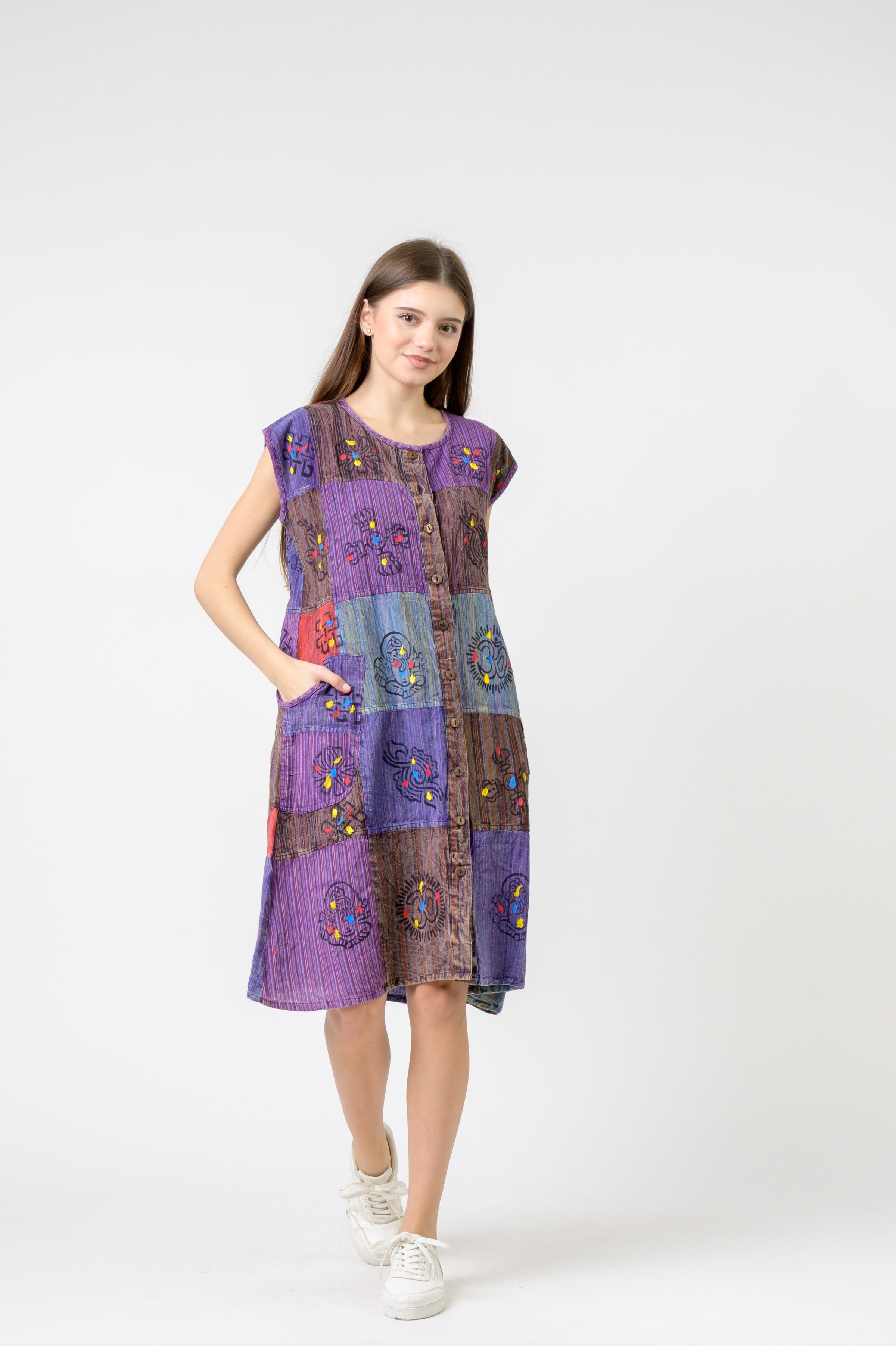 Rhea Button-Down Midi Dress