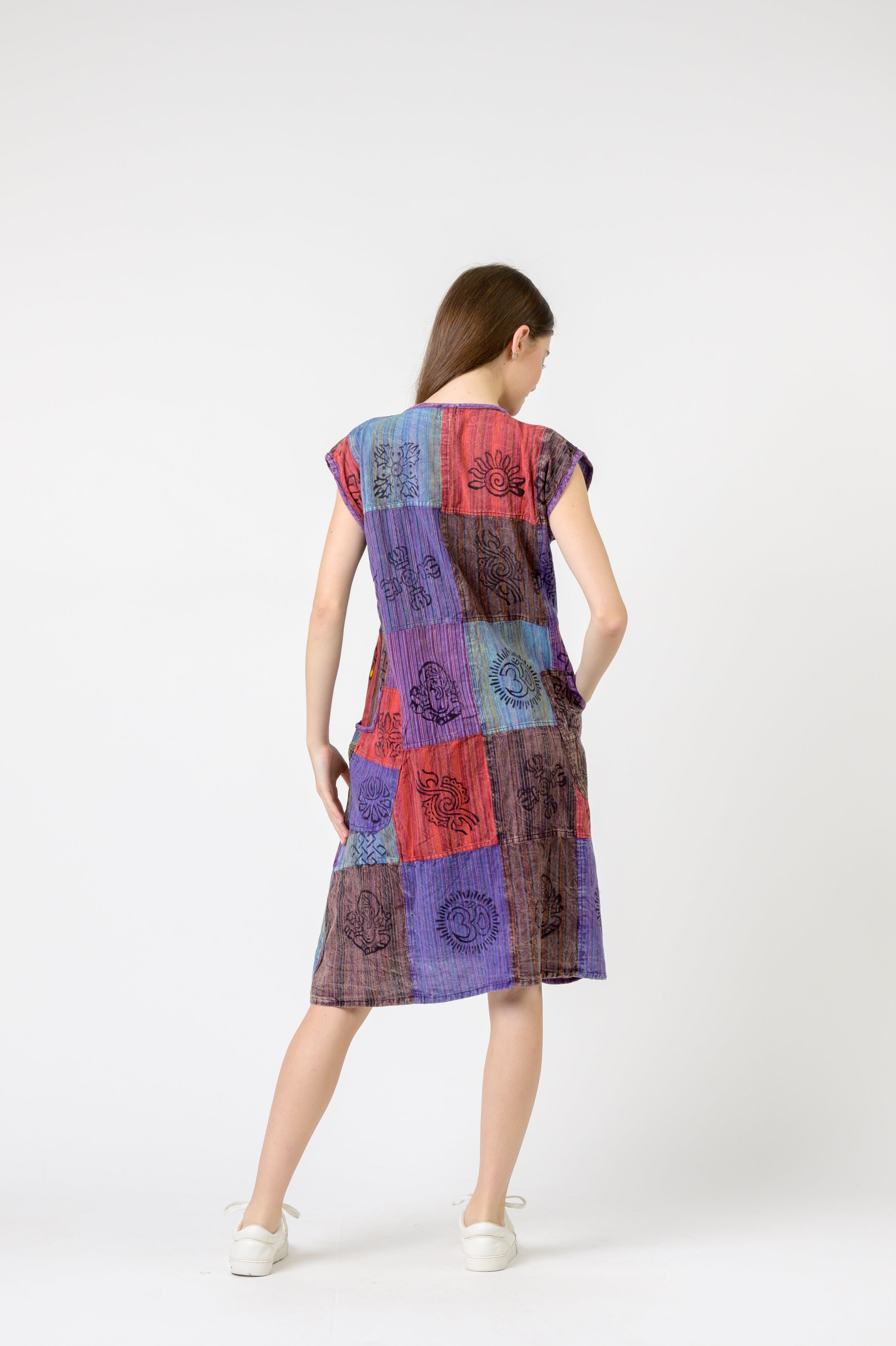 Rhea Half-Button Midi Dress (Assorted)