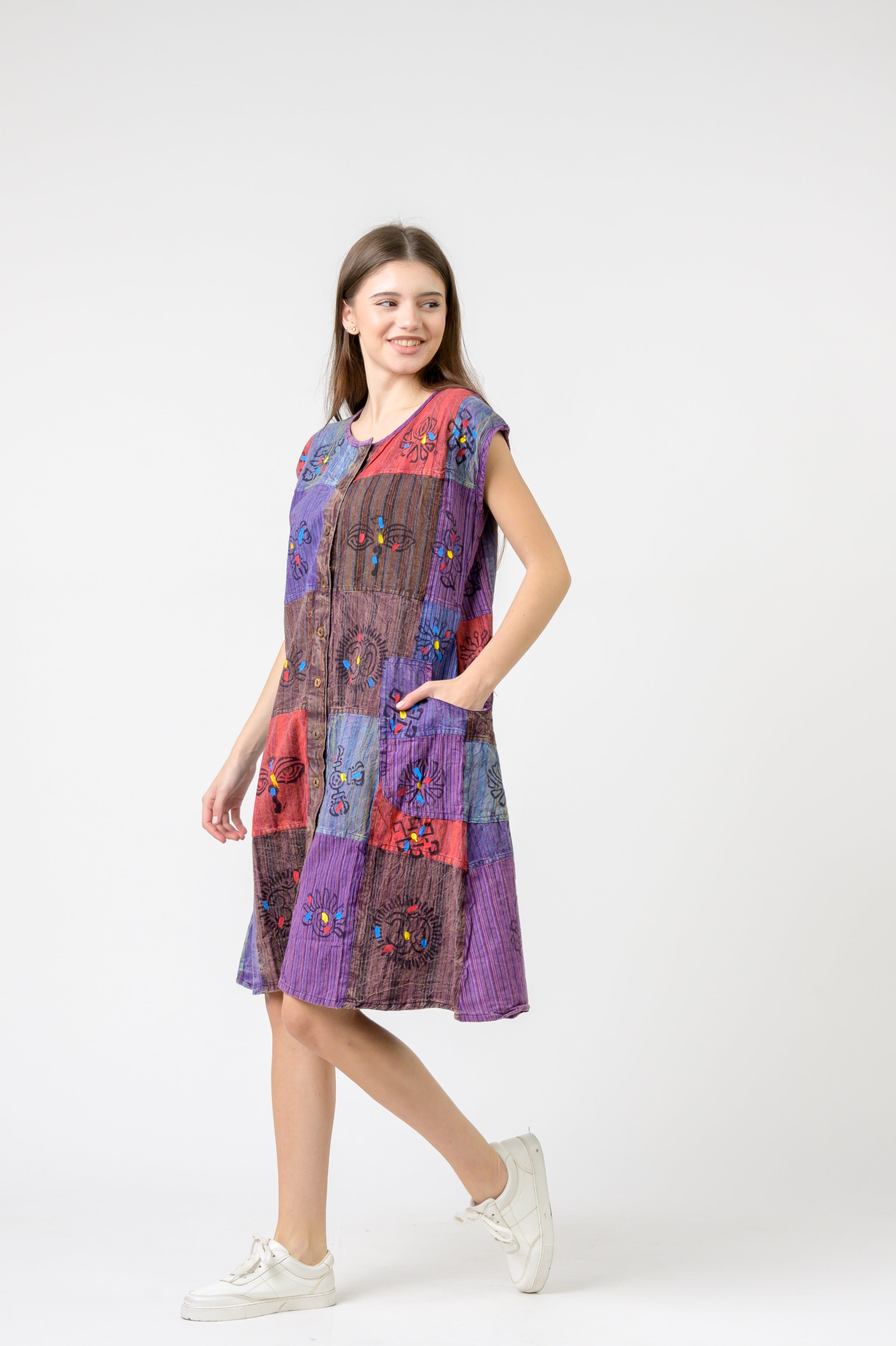 Rhea Button-Down Midi Dress