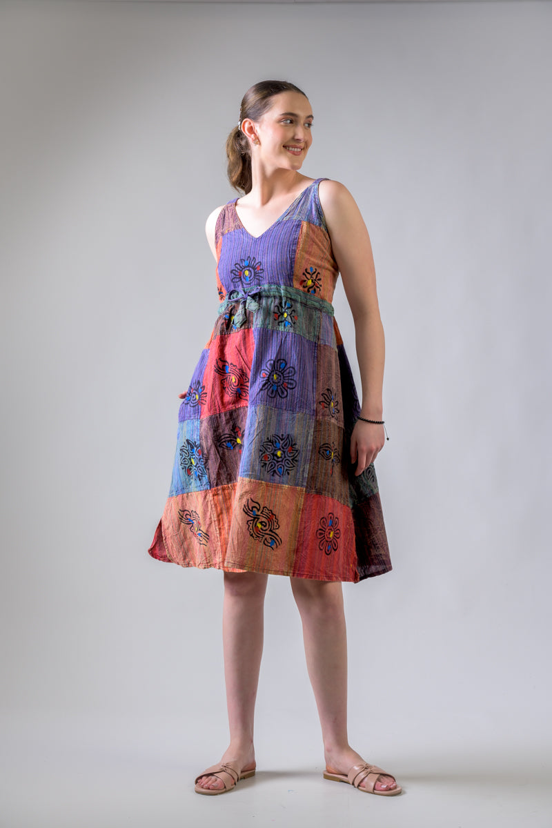 Rhea Cotton Patch Summer Dress