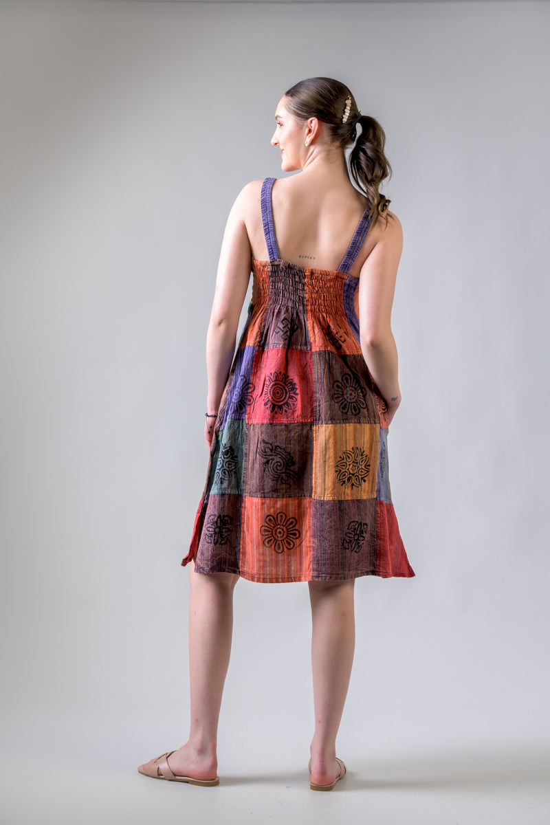 Rhea Cotton Patch Summer Dress