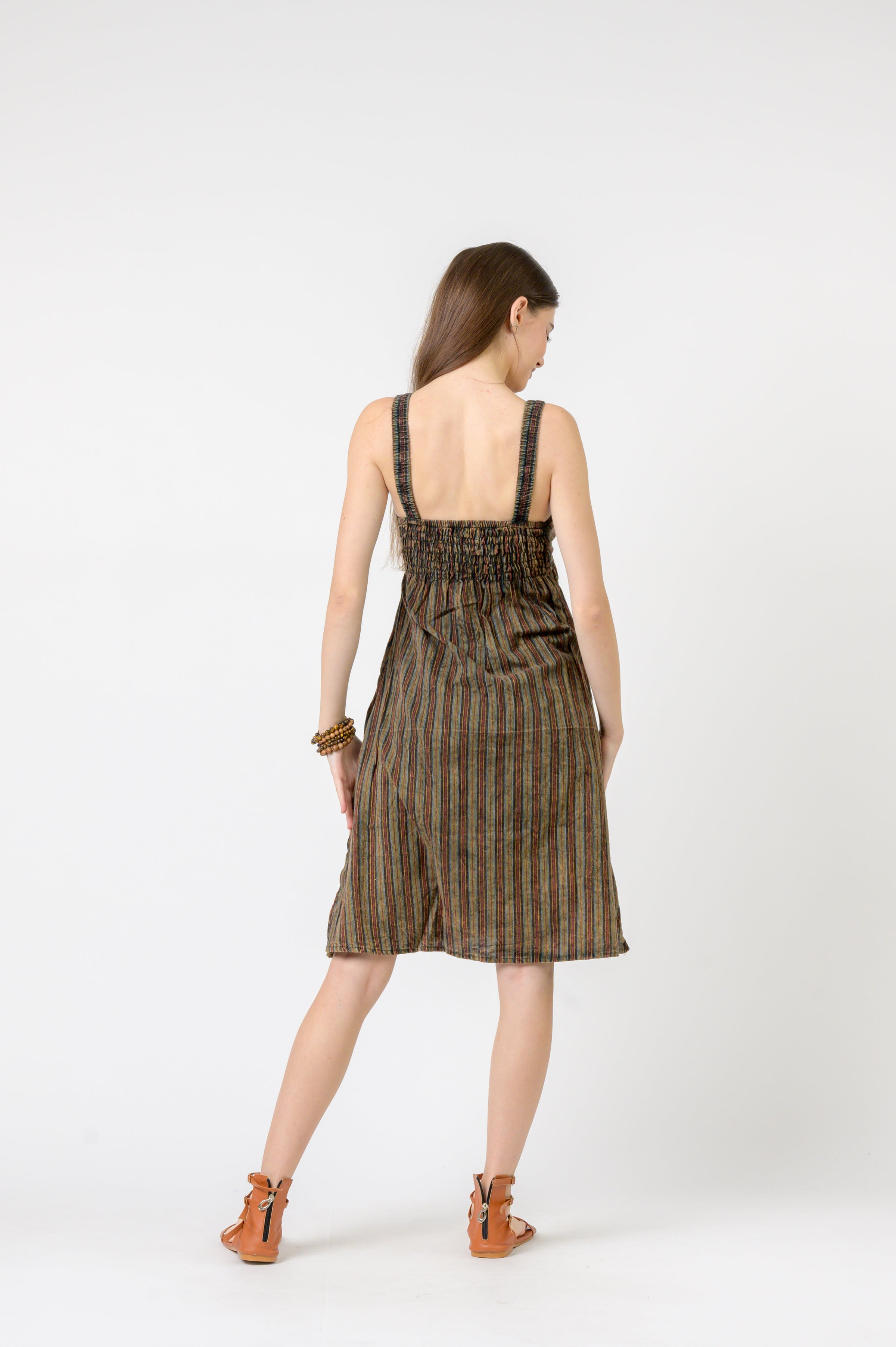 Rhea Cotton and Stripes Dress