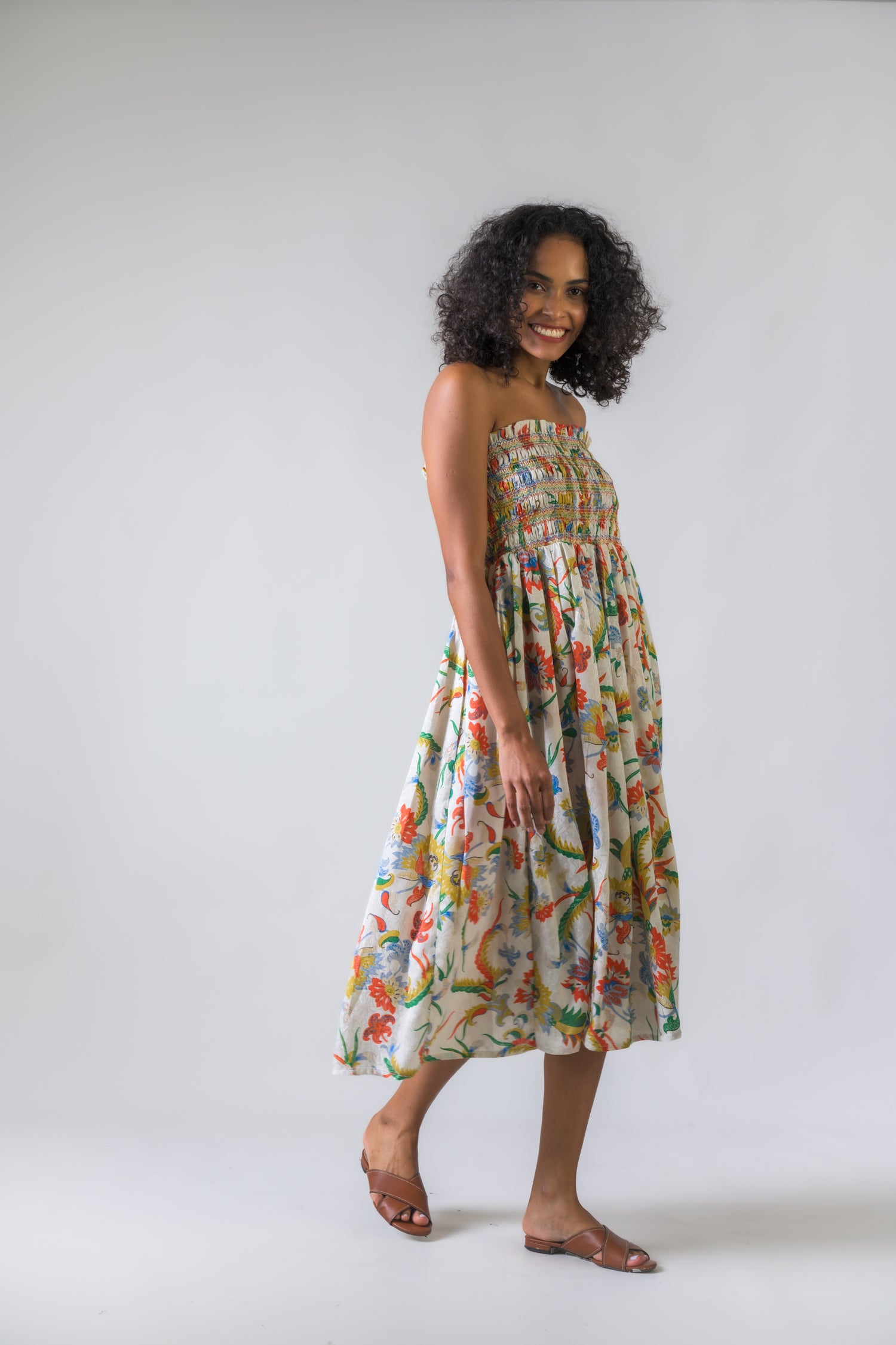 Rhea Raveena Smoked Dress Multicolor / L/X