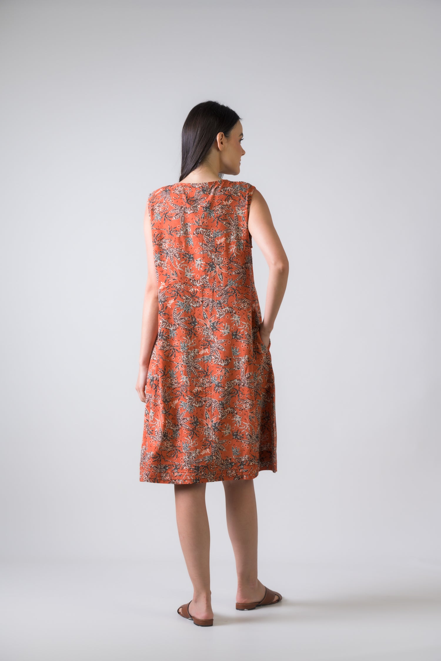 Rhea Teaberry Print Heron Dress