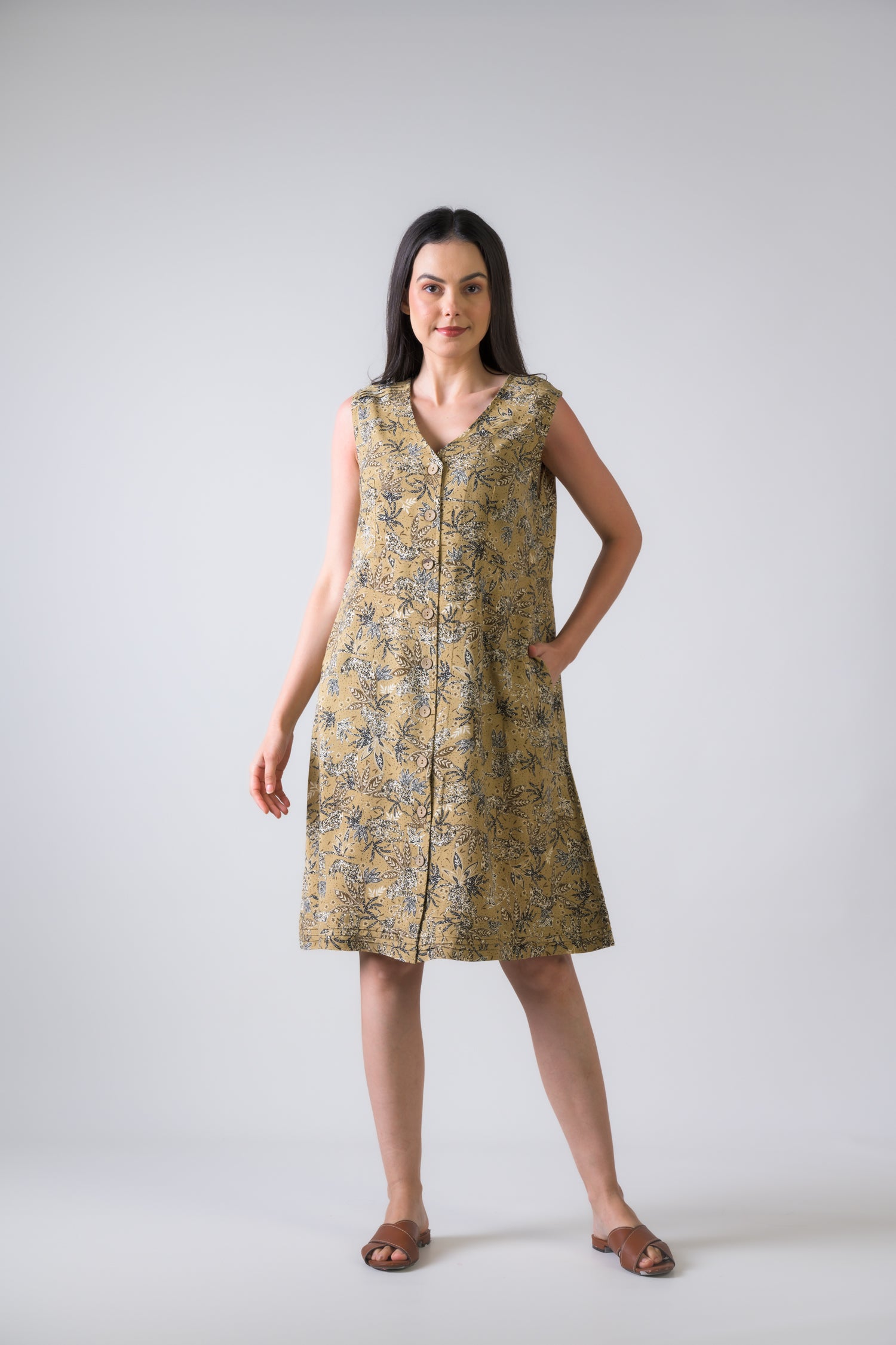 Rhea Teaberry Print Heron Dress