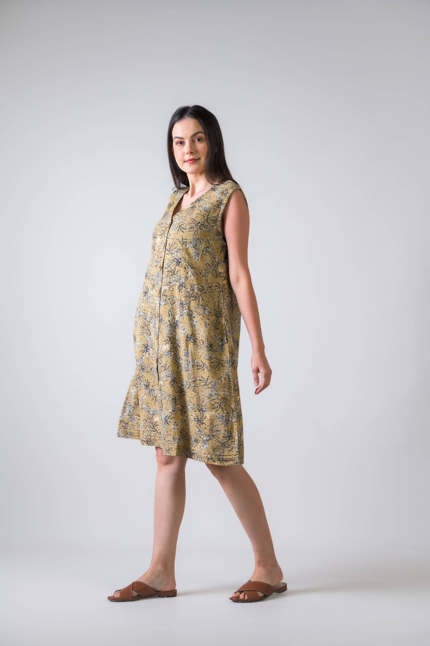 Rhea Teaberry Print Heron Dress