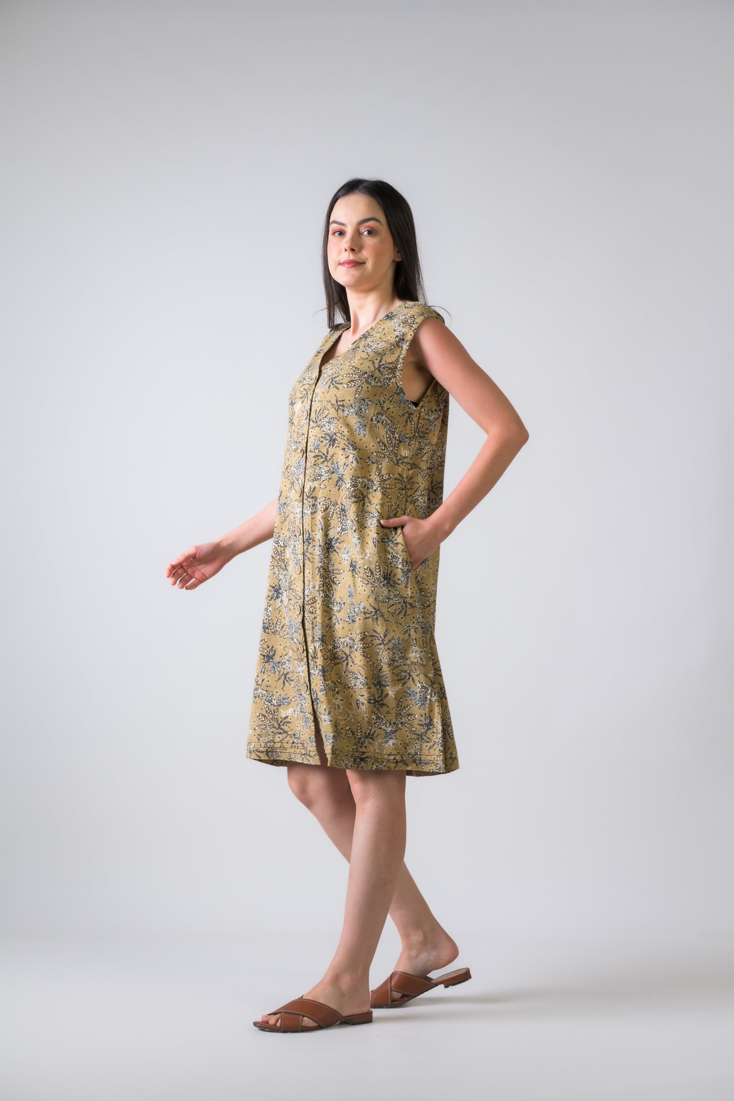 Rhea Teaberry Print Heron Dress