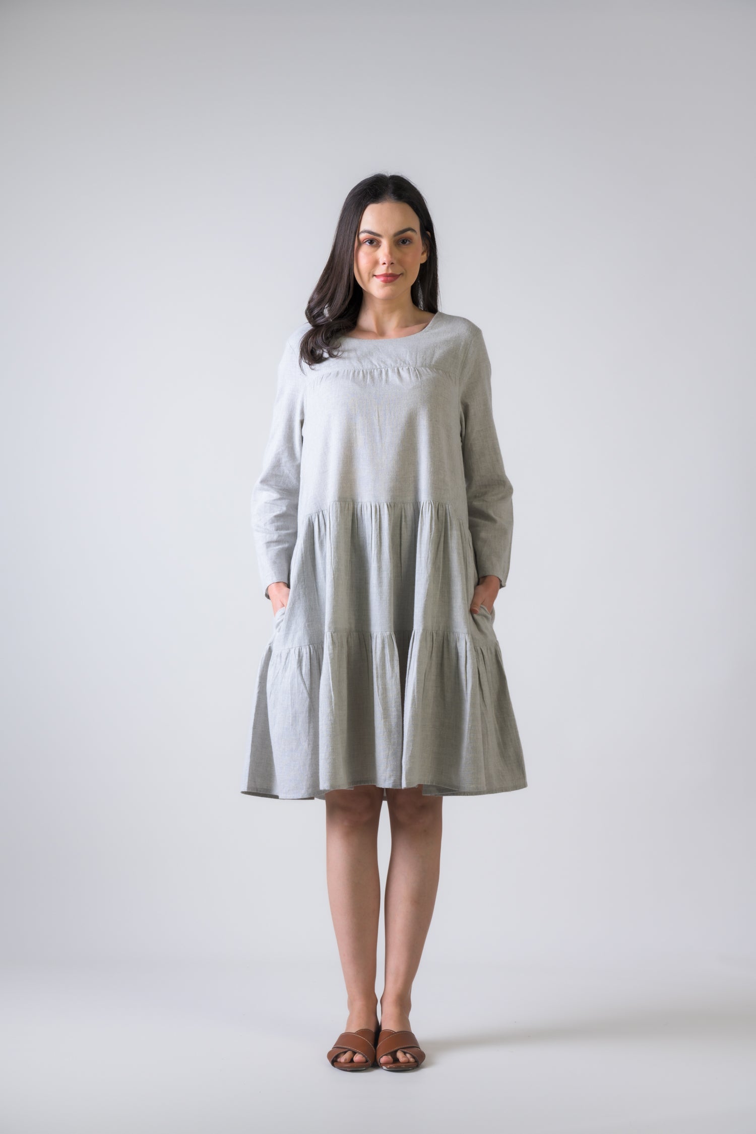 Rhea Turin Dress with Long Sleeves