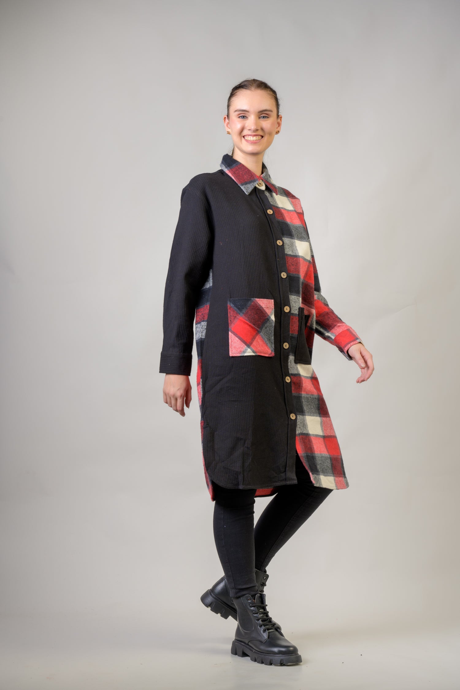 Rhea Mimosa Shirt Dress Grey / Small/Medium