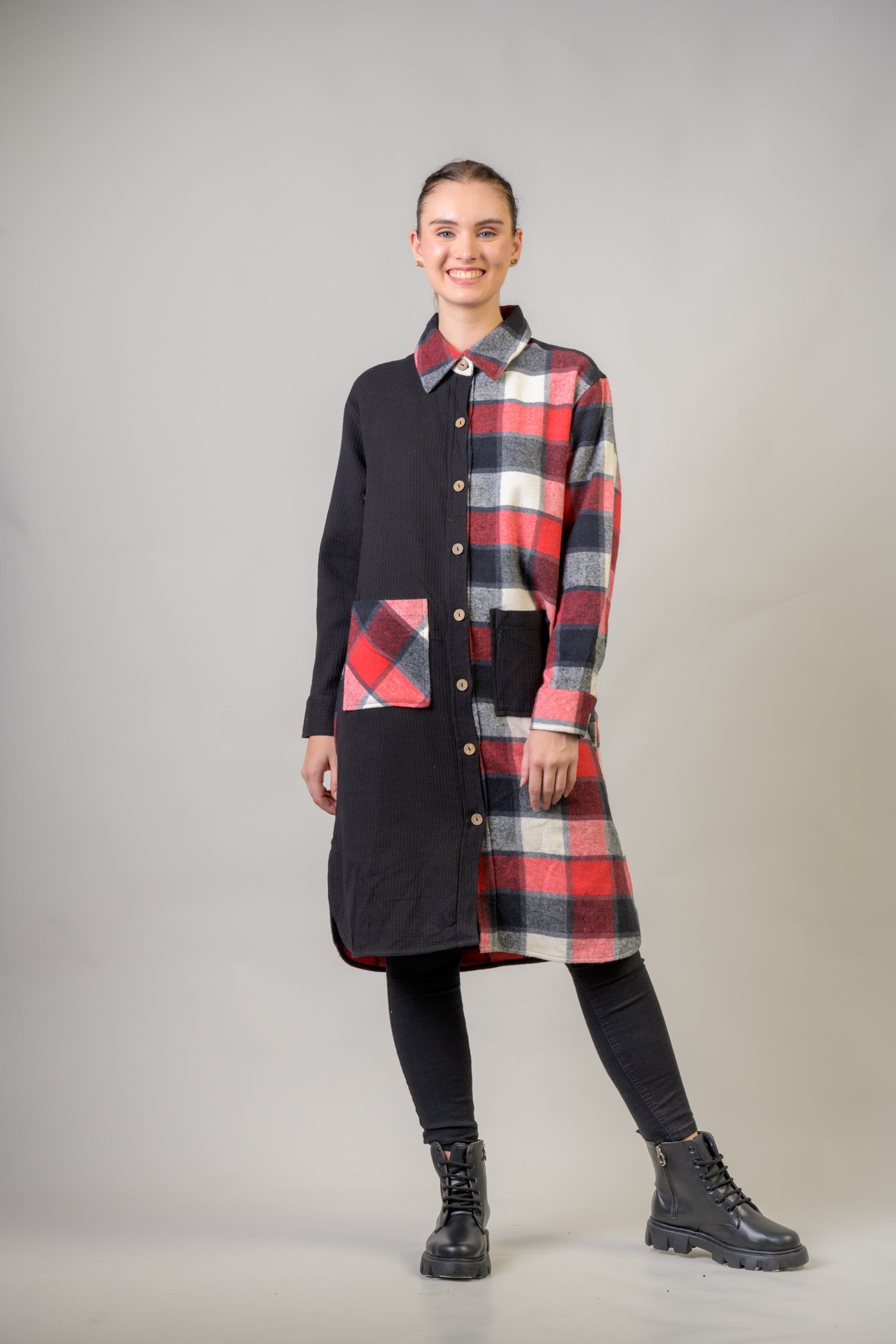 Rhea Mimosa Shirt Dress Grey / Small/Medium