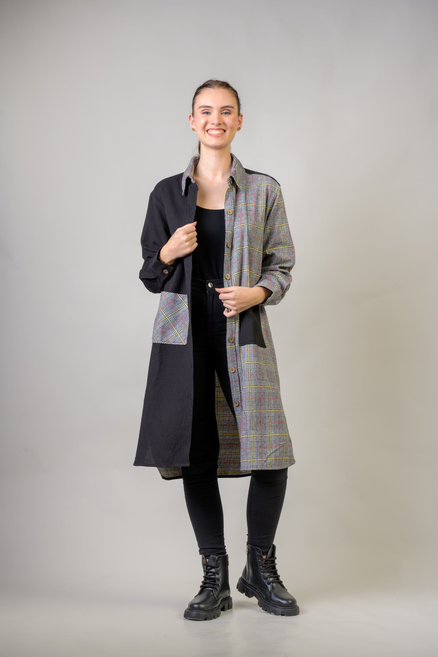 Rhea Mimosa Shirt Dress Grey / Small/Medium