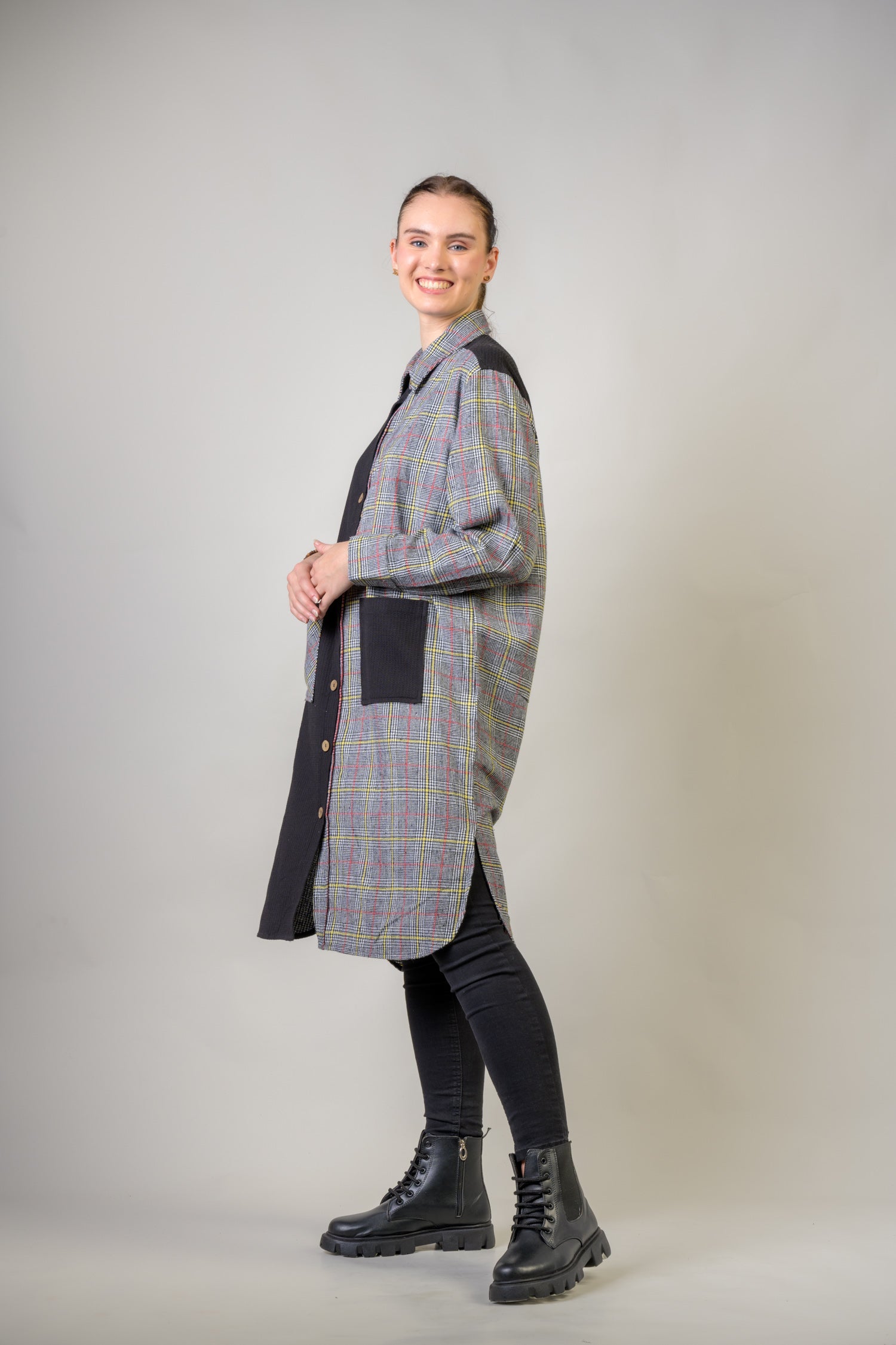 Rhea Mimosa Shirt Dress Grey / Large/XLarge