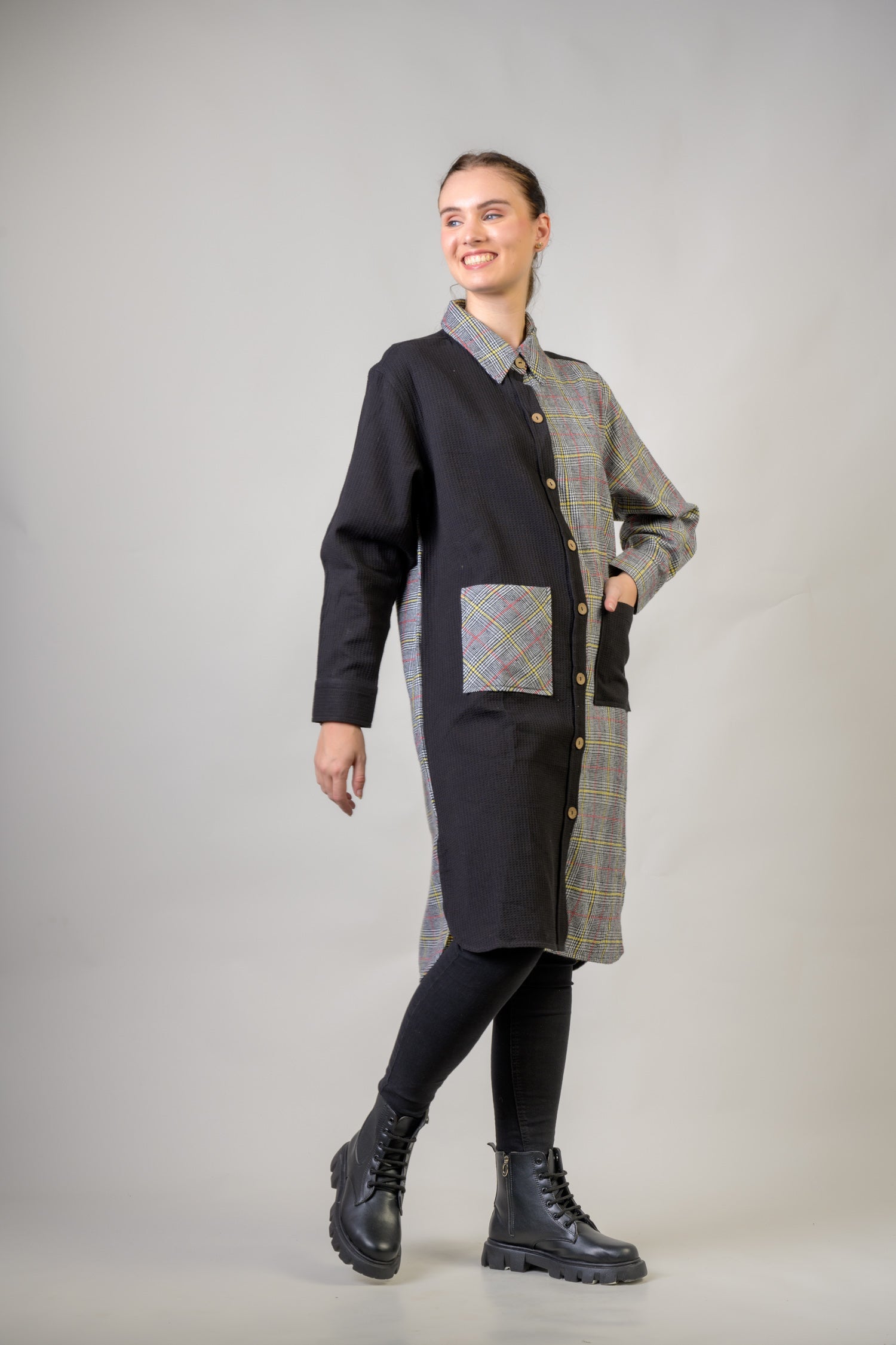 Rhea Mimosa Shirt Dress Grey / Large/XLarge