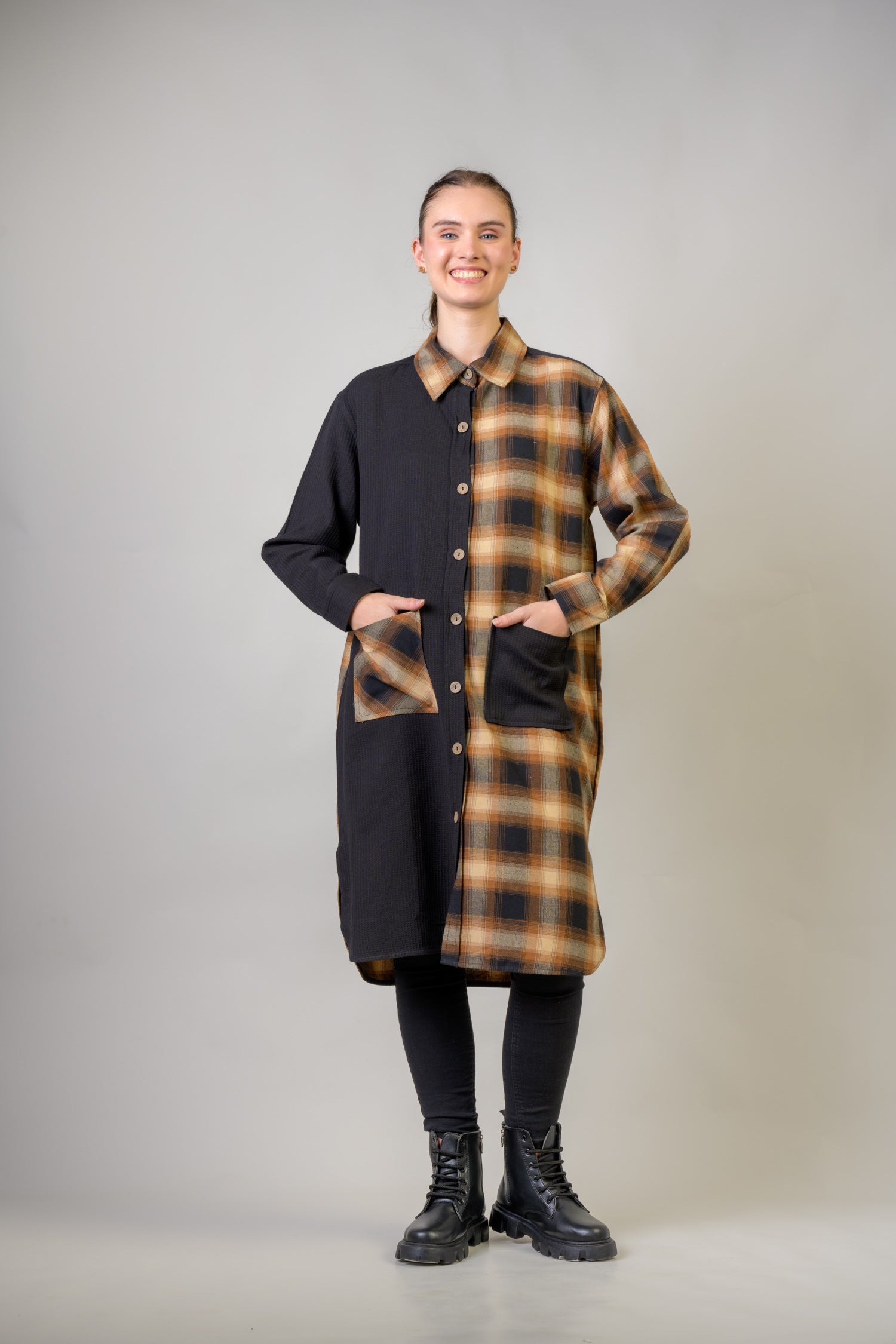 Rhea Mimosa Shirt Dress Brown / Small/Medium