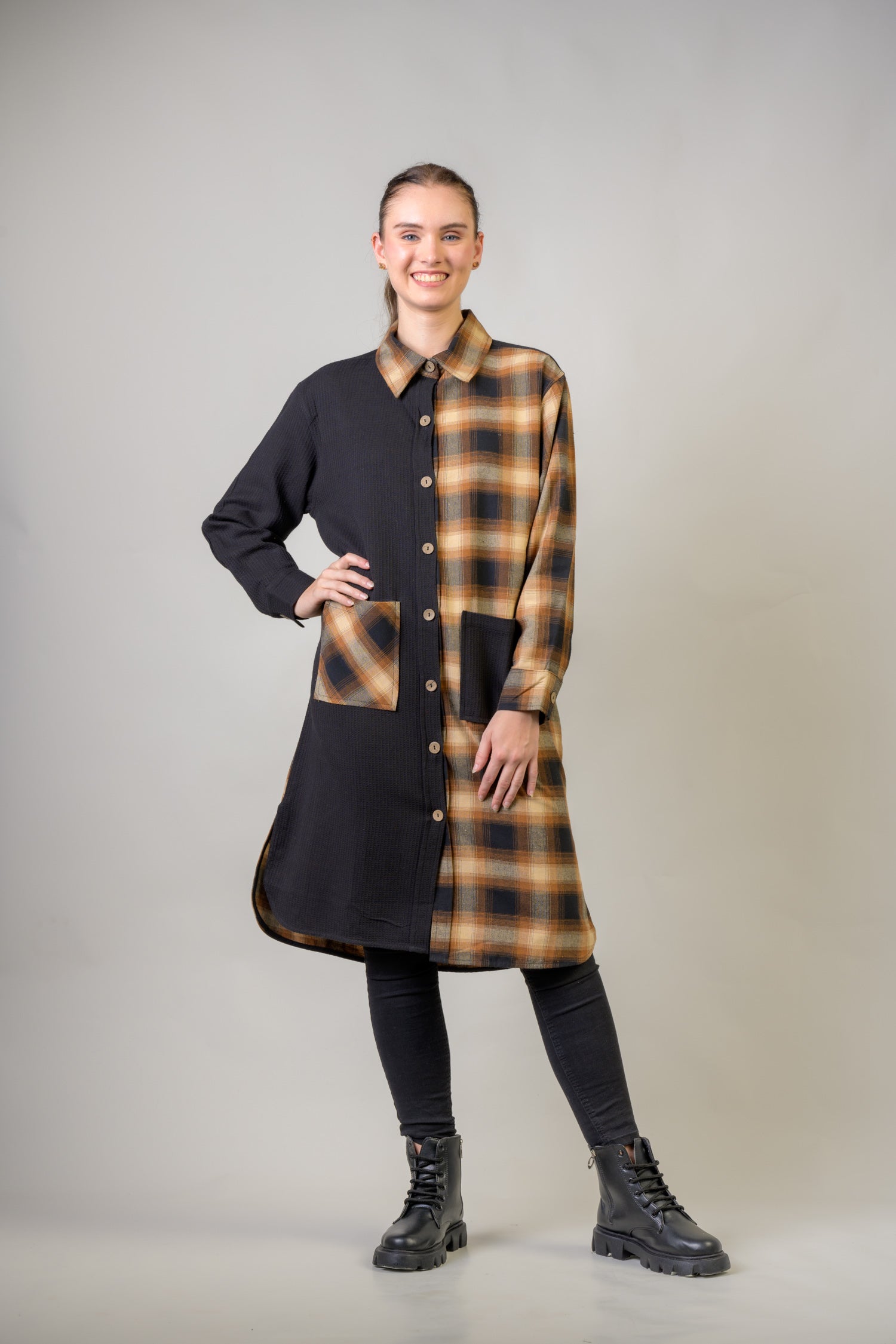 Rhea Mimosa Shirt Dress Brown / Small/Medium