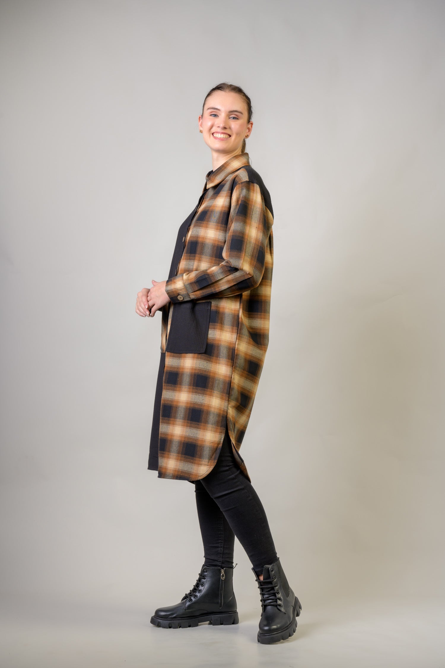 Rhea Mimosa Shirt Dress Brown / Large/XLarge