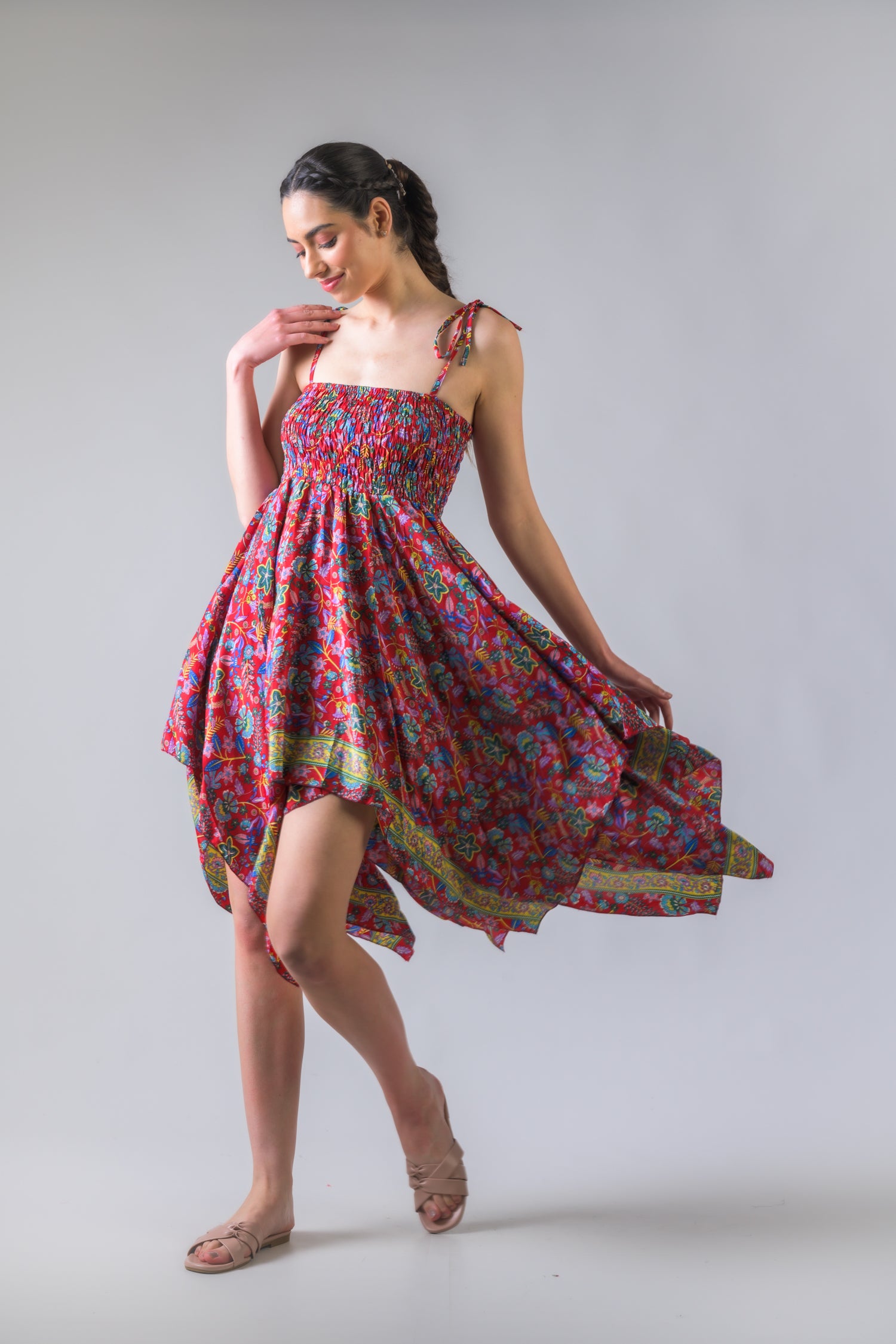 Rhea Scarf Double Layer Dress Assorted / One Size