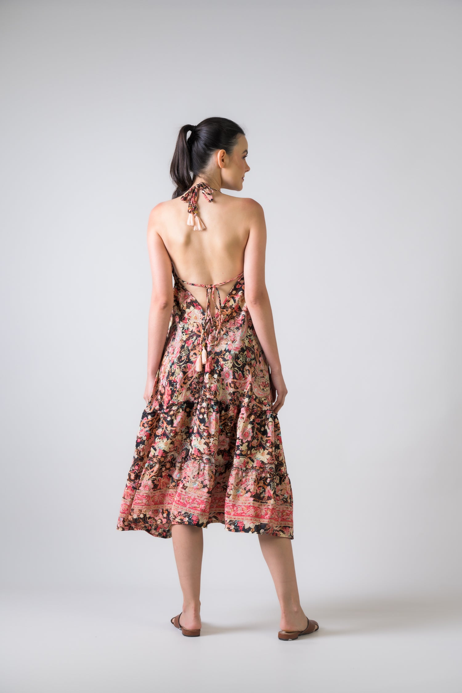 Rhea Dori Pattern Dress Blue / One Size