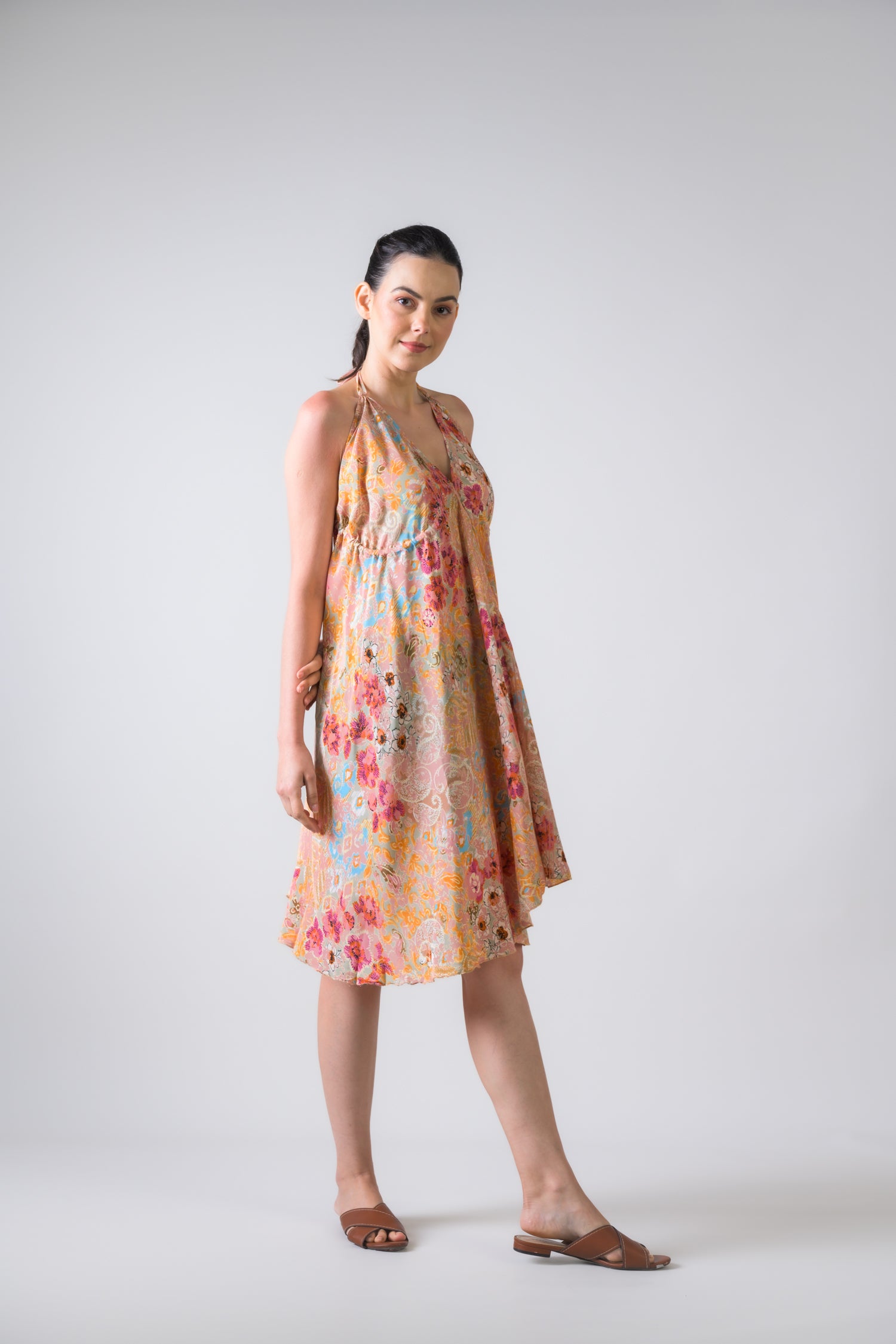 Rhea Fine Print Short Dress Assorted / One Size