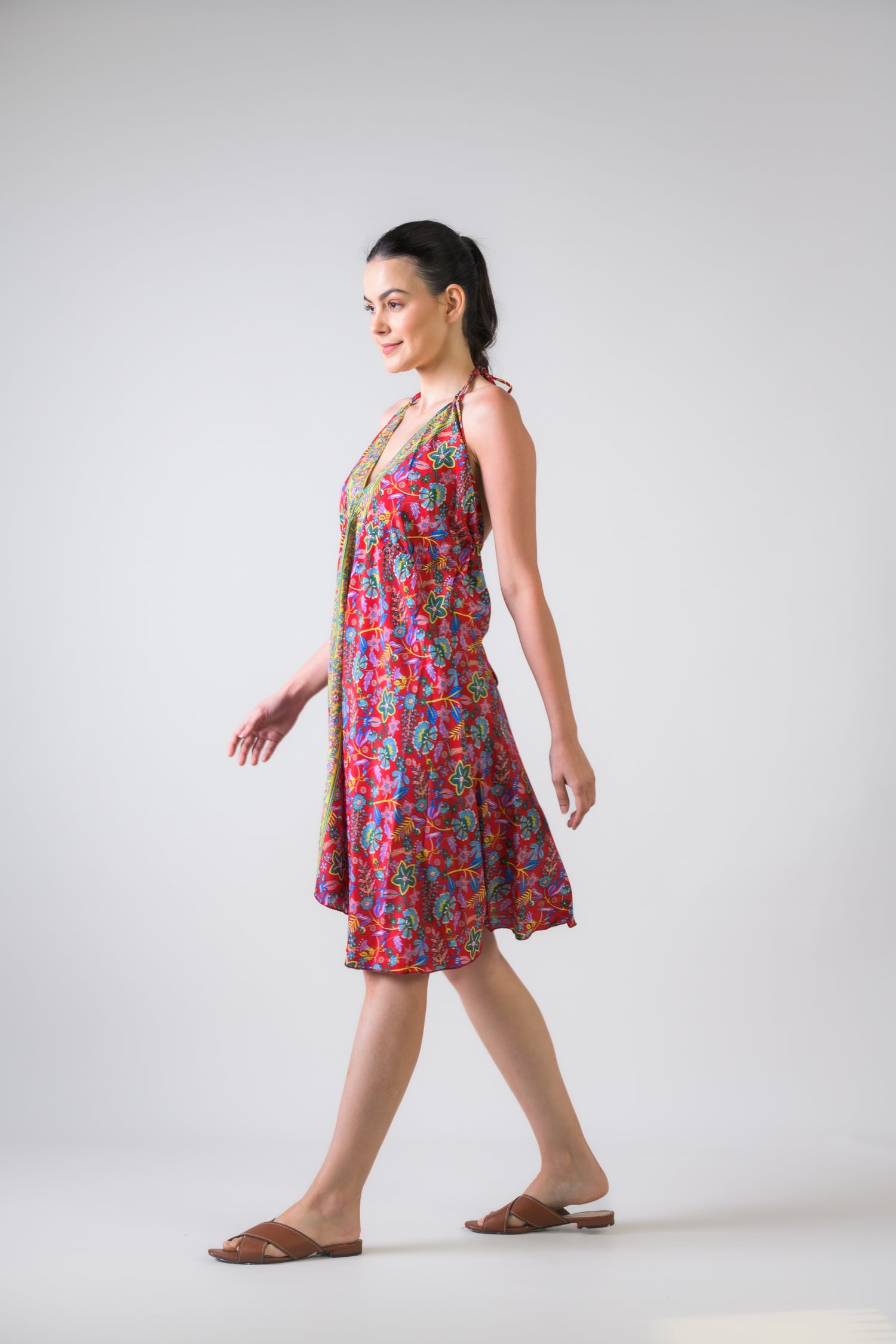 Rhea Fine Print Short Dress Assorted / One Size