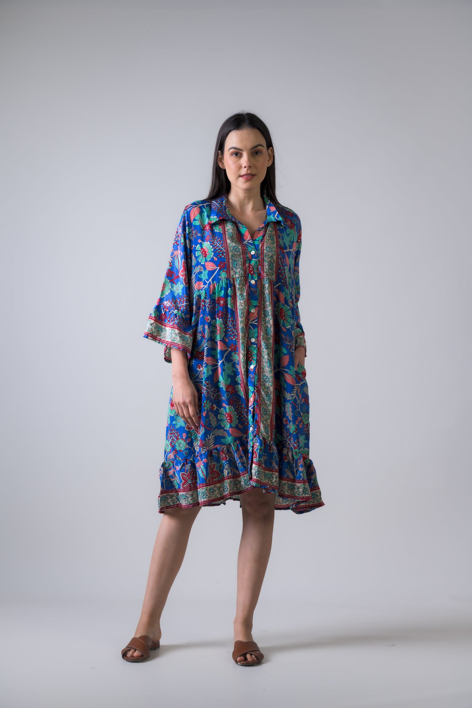 Rhea Gentle Greens Short Dress Assorted / One Size