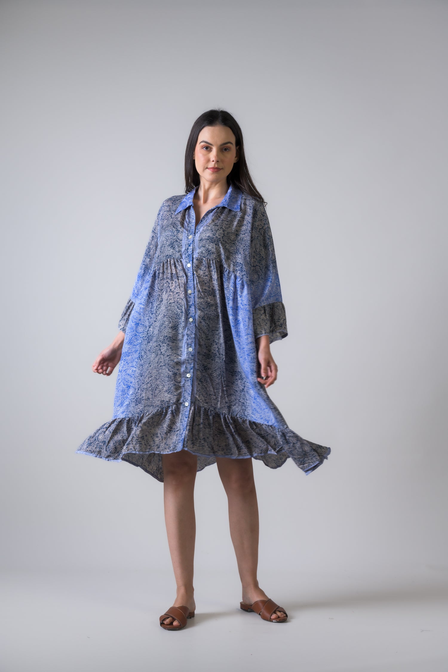 Rhea Gentle Greens Short Dress Assorted / One Size