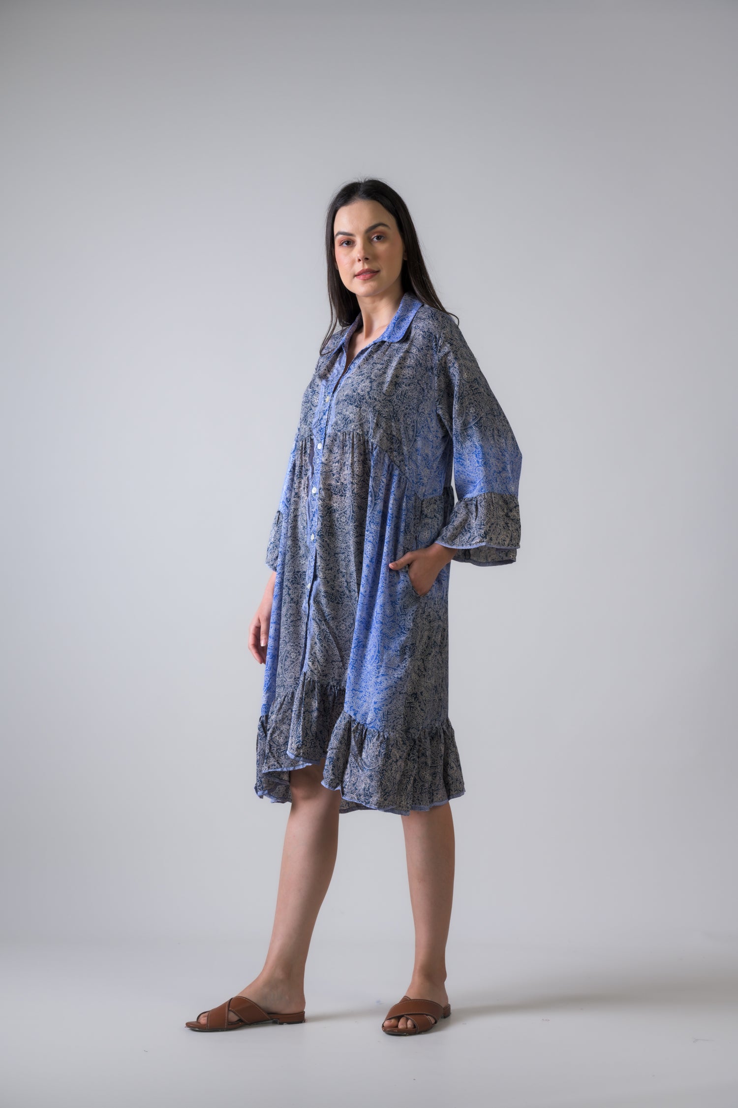 Rhea Gentle Greens Short Dress Assorted / One Size