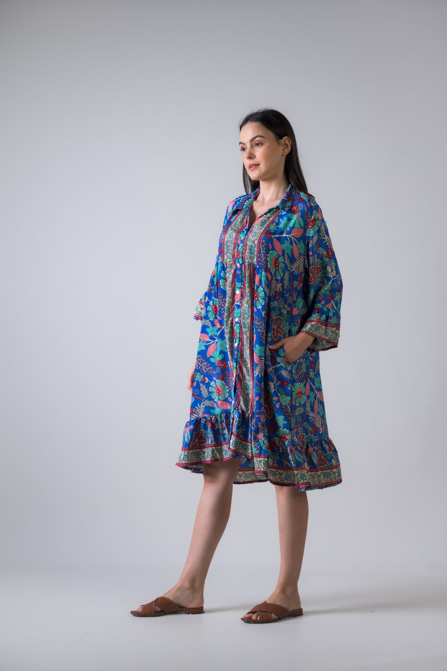 Rhea Gentle Greens Short Dress Assorted / One Size