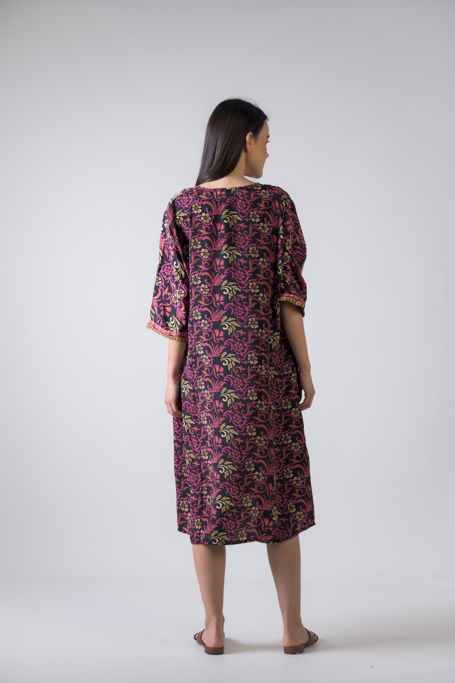 Rhea Pattern Print Short Dress Sea Green / One Size