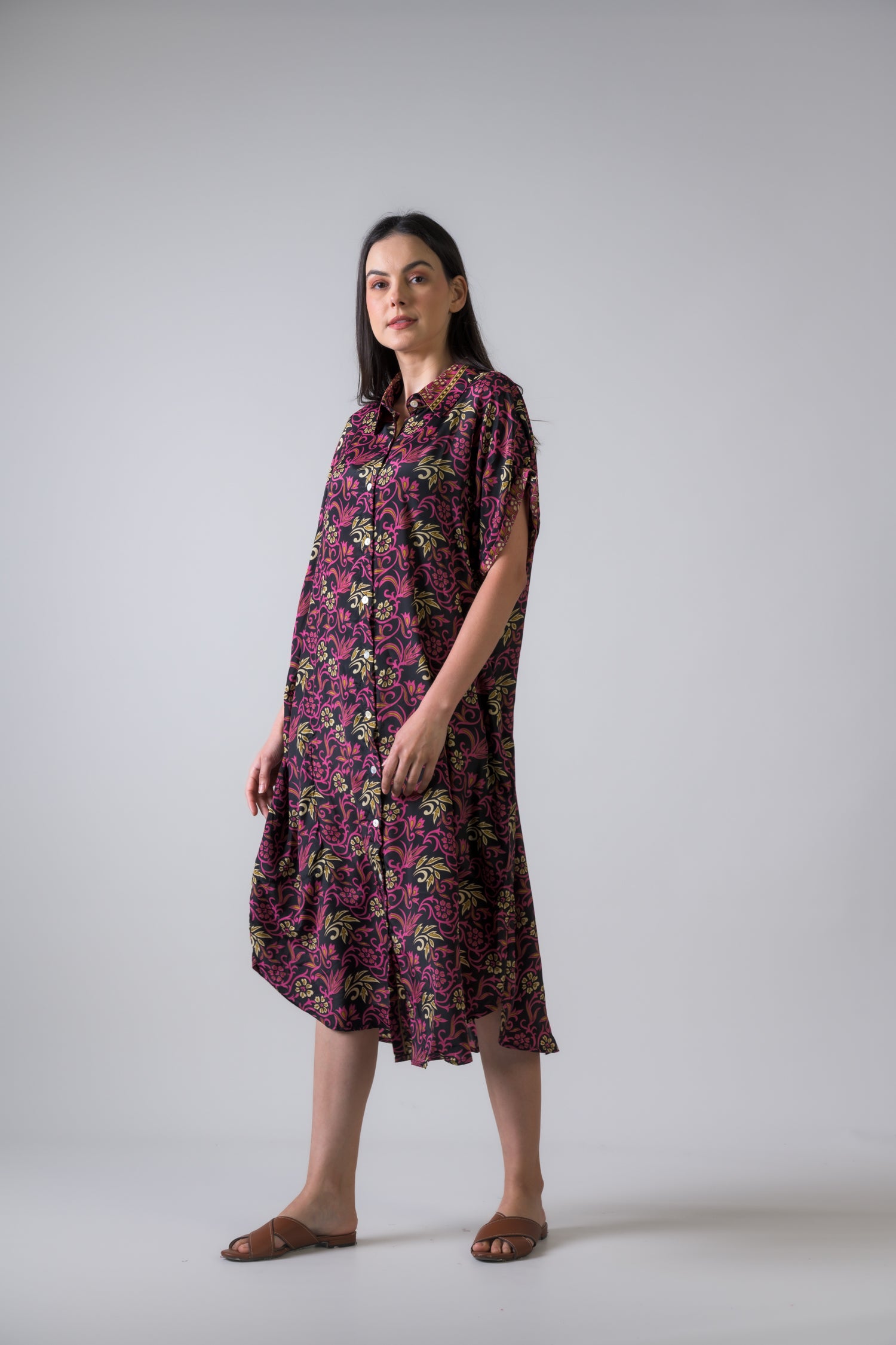 Rhea Print Short Dress Pink / One Size