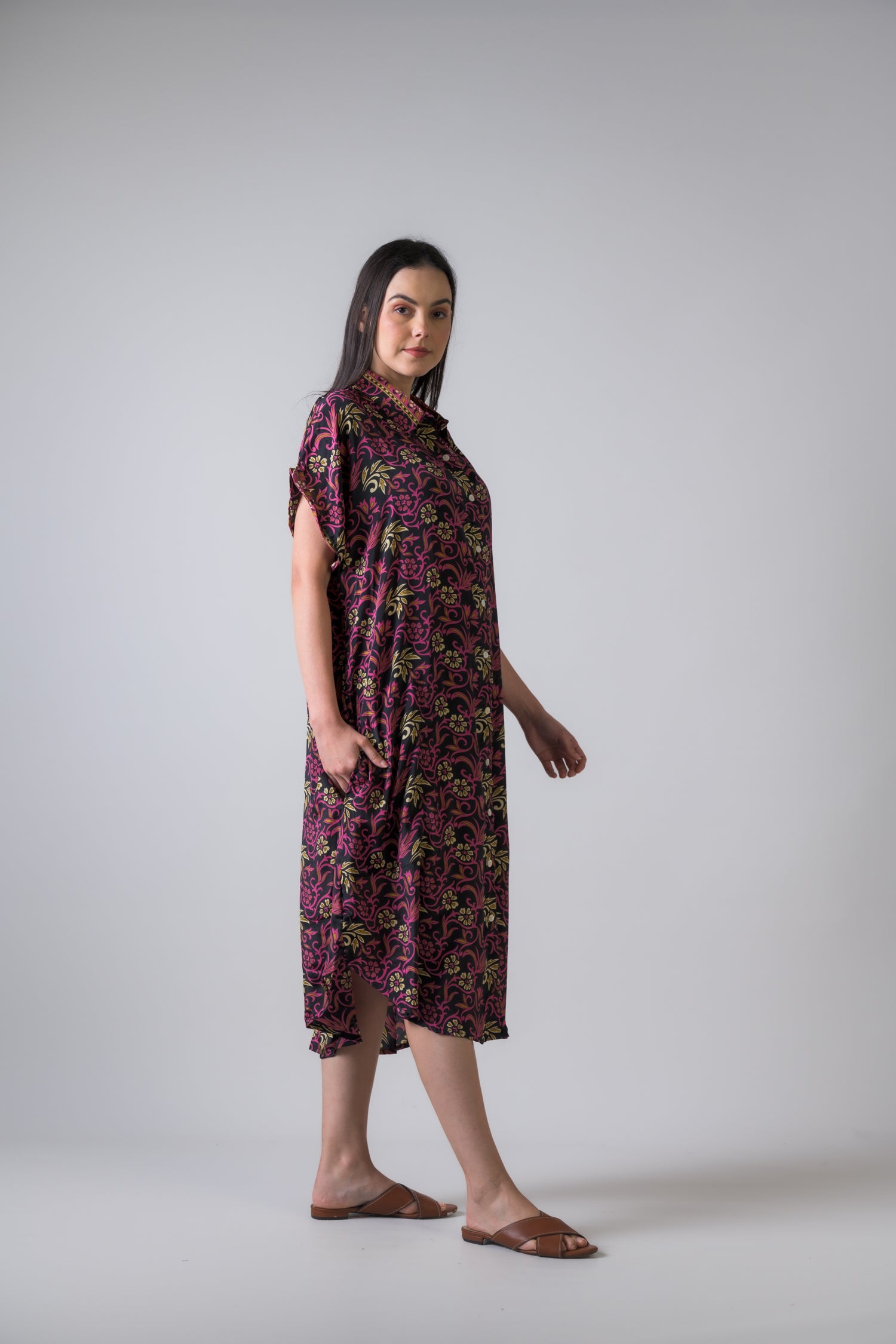 Rhea Print Short Dress Pink / One Size