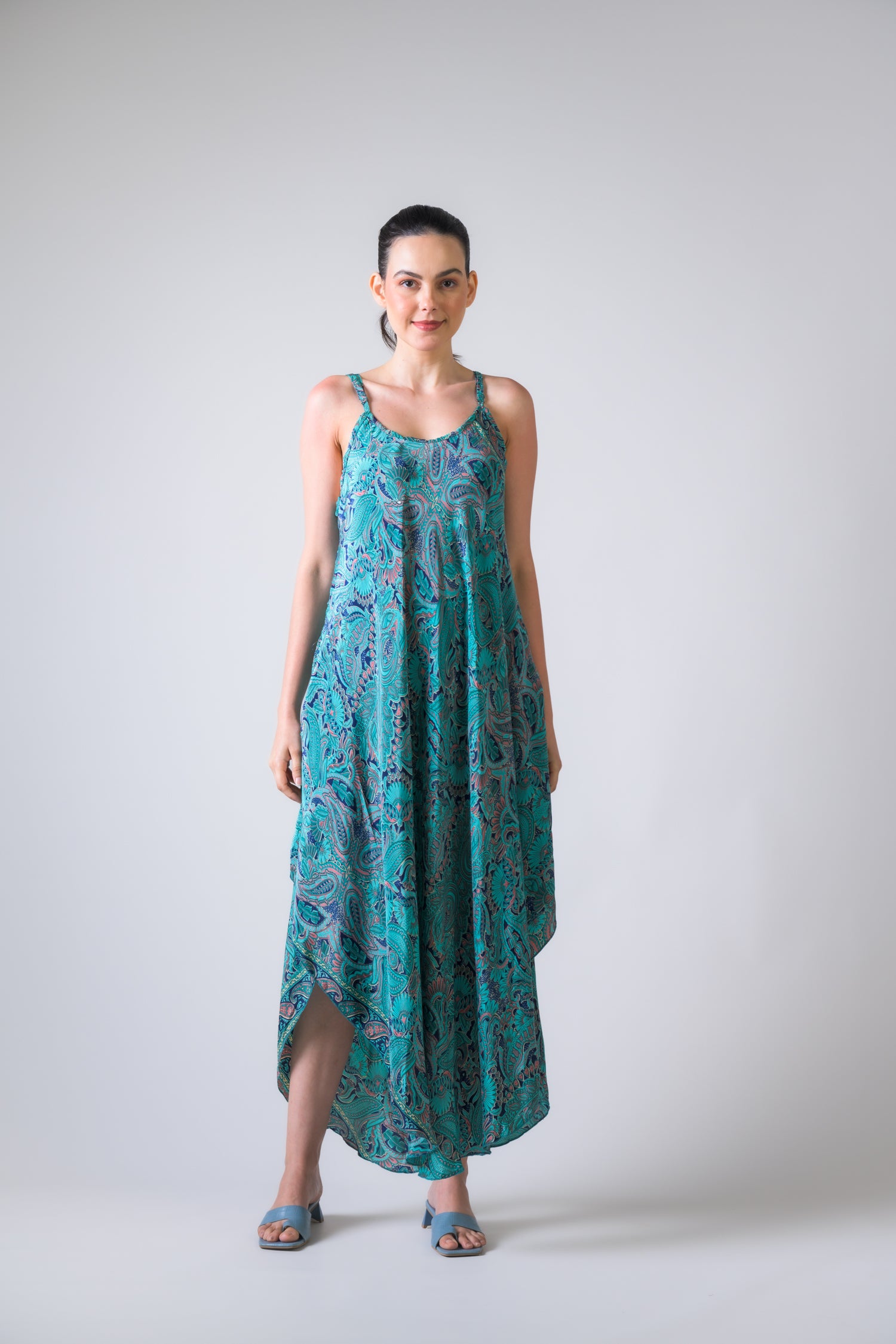 Rhea Ramania Long Dress Seagreen / One Size