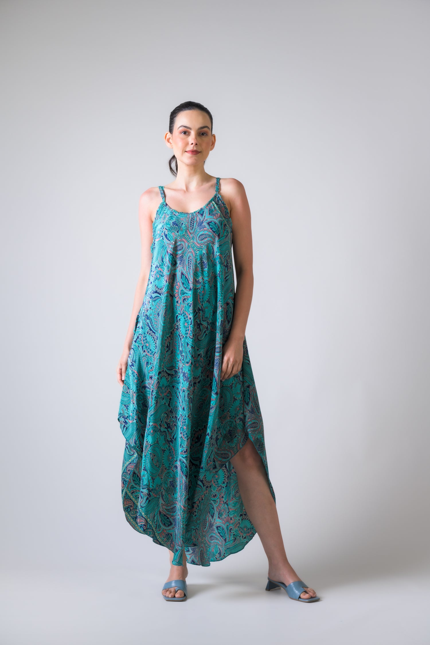 Rhea Ramania Long Dress Seagreen / One Size