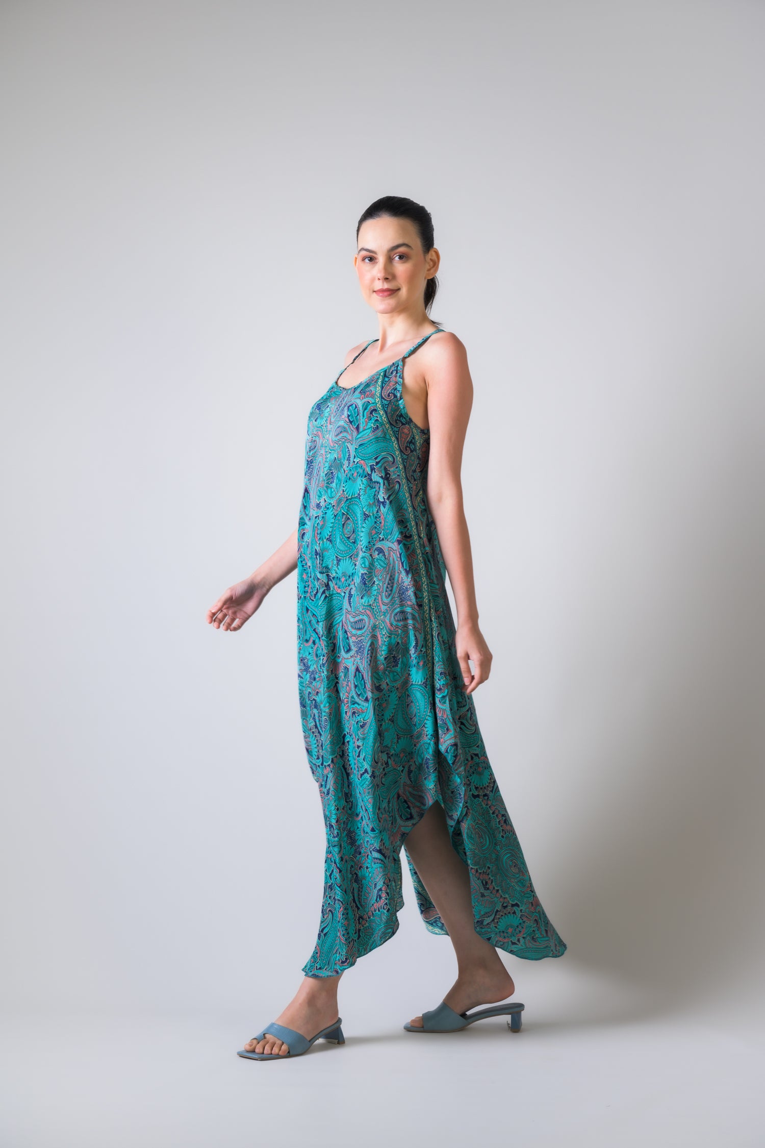 Rhea Ramania Long Dress Seagreen / One Size